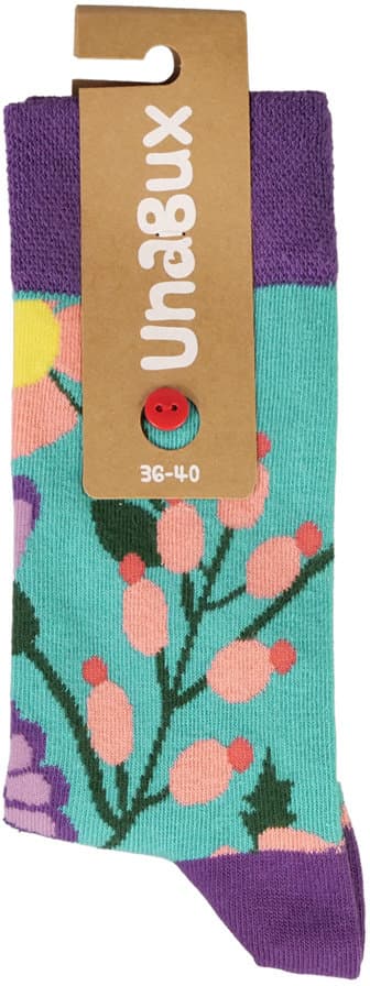 UnaBux Unisex Socken Blumen II