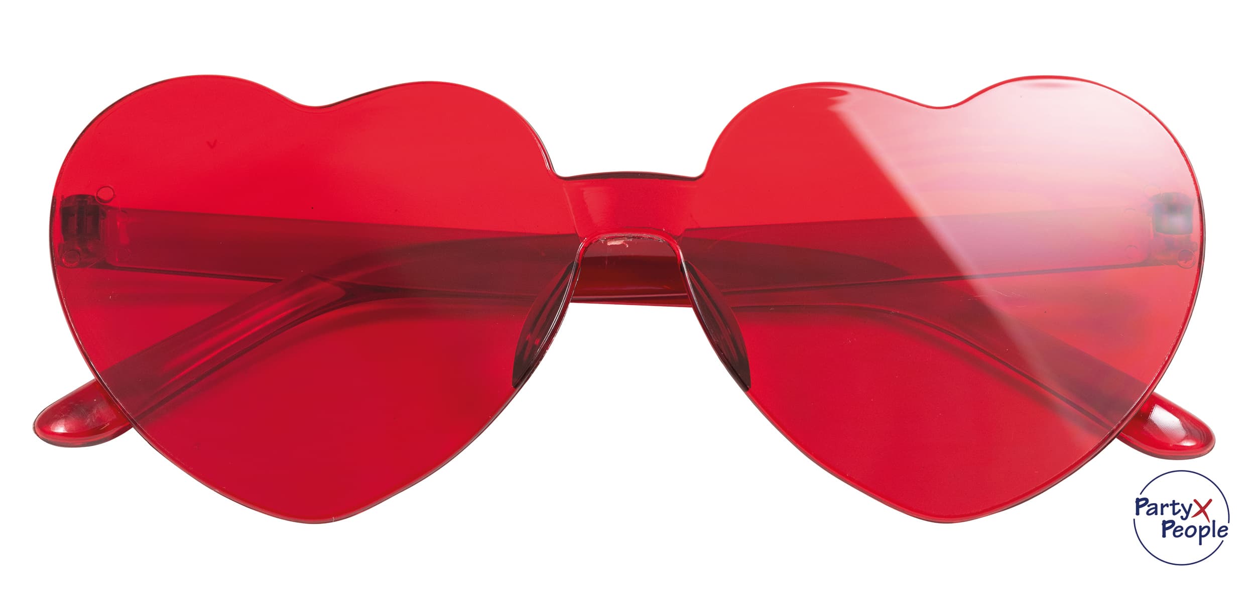 Herzbrille rot