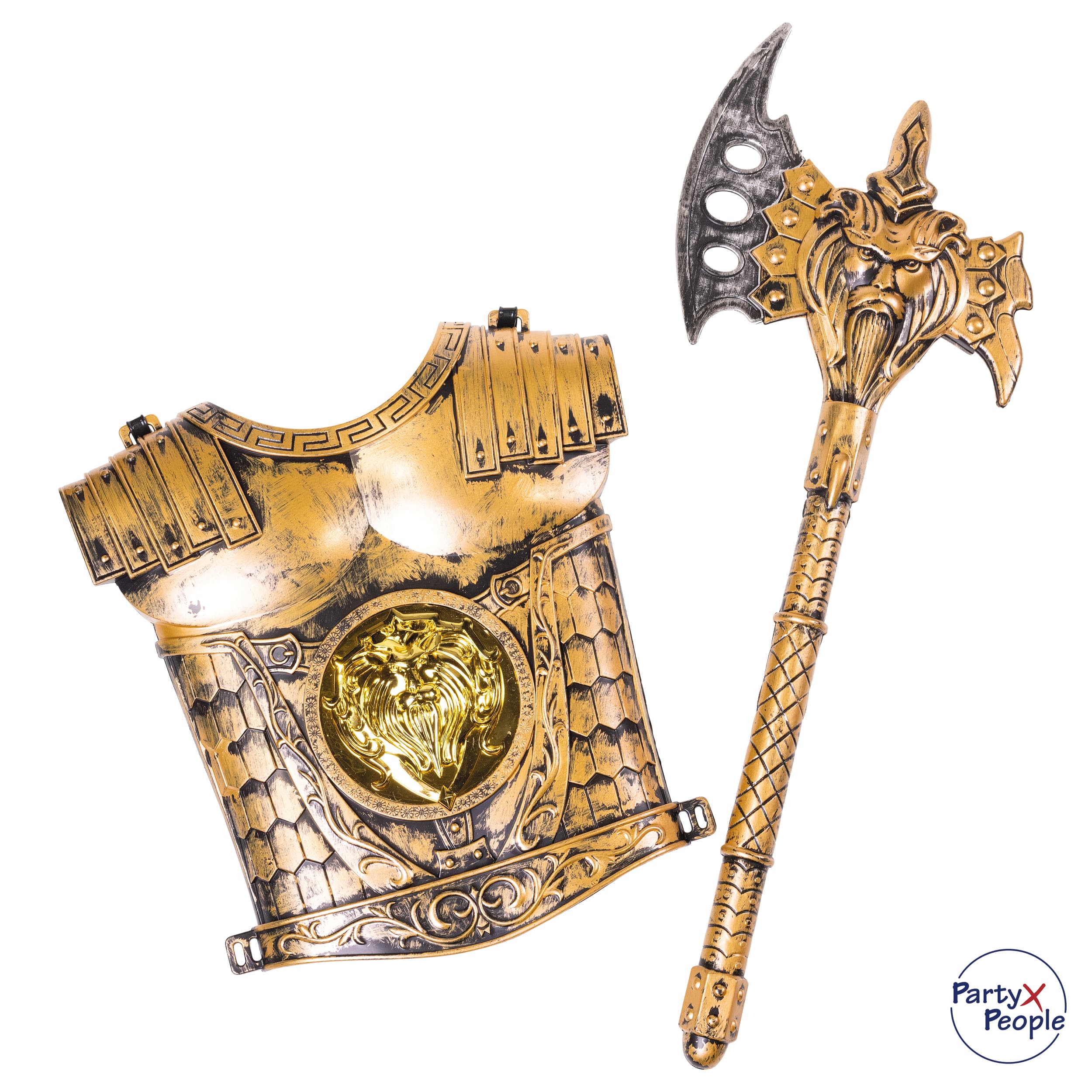 Brustpanzer mit Axt 2tlg.