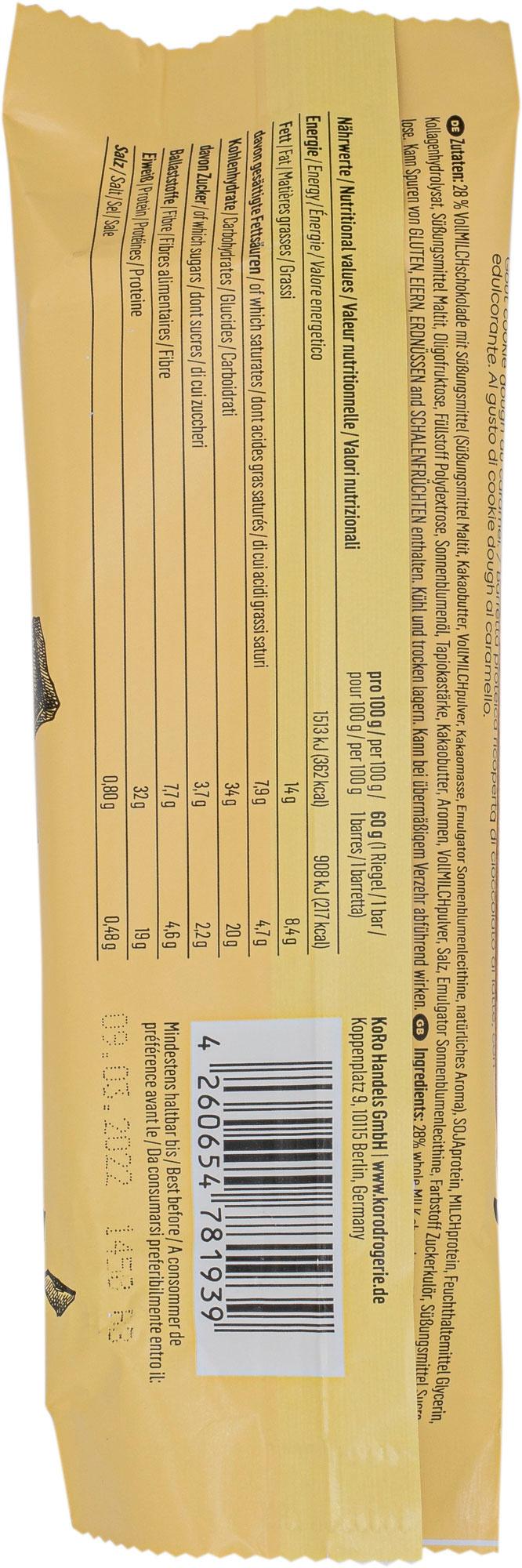 Produktbild KoRo Max Proteinriegel Caramel Cookie Dough 2 von 3