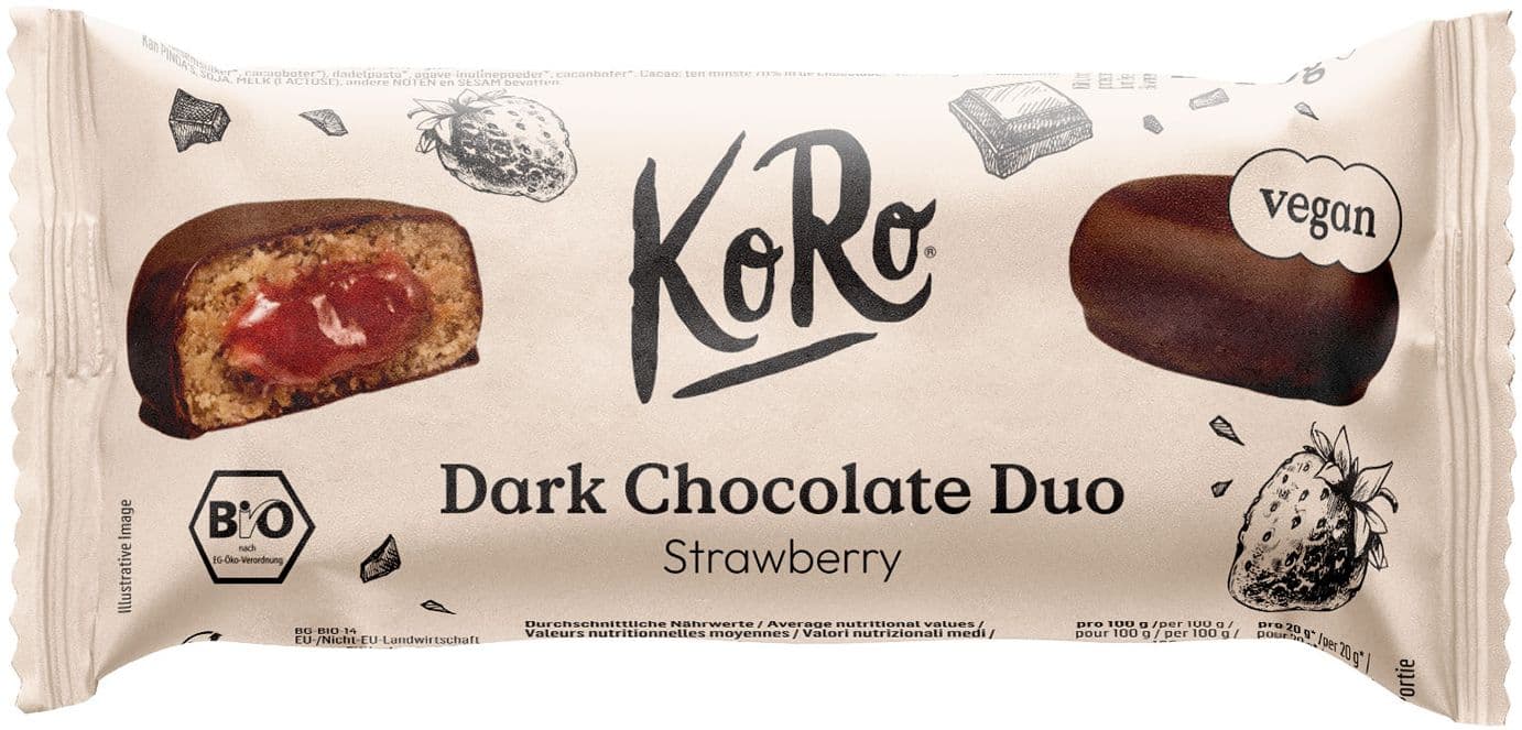 KoRo Bio Dark Chocolate Duo Strawberry