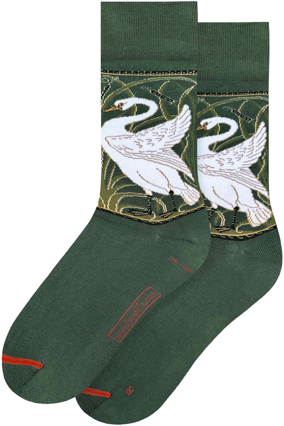 MuseARTa Unisex Socken Walter Crane - Swan and Bullrushes