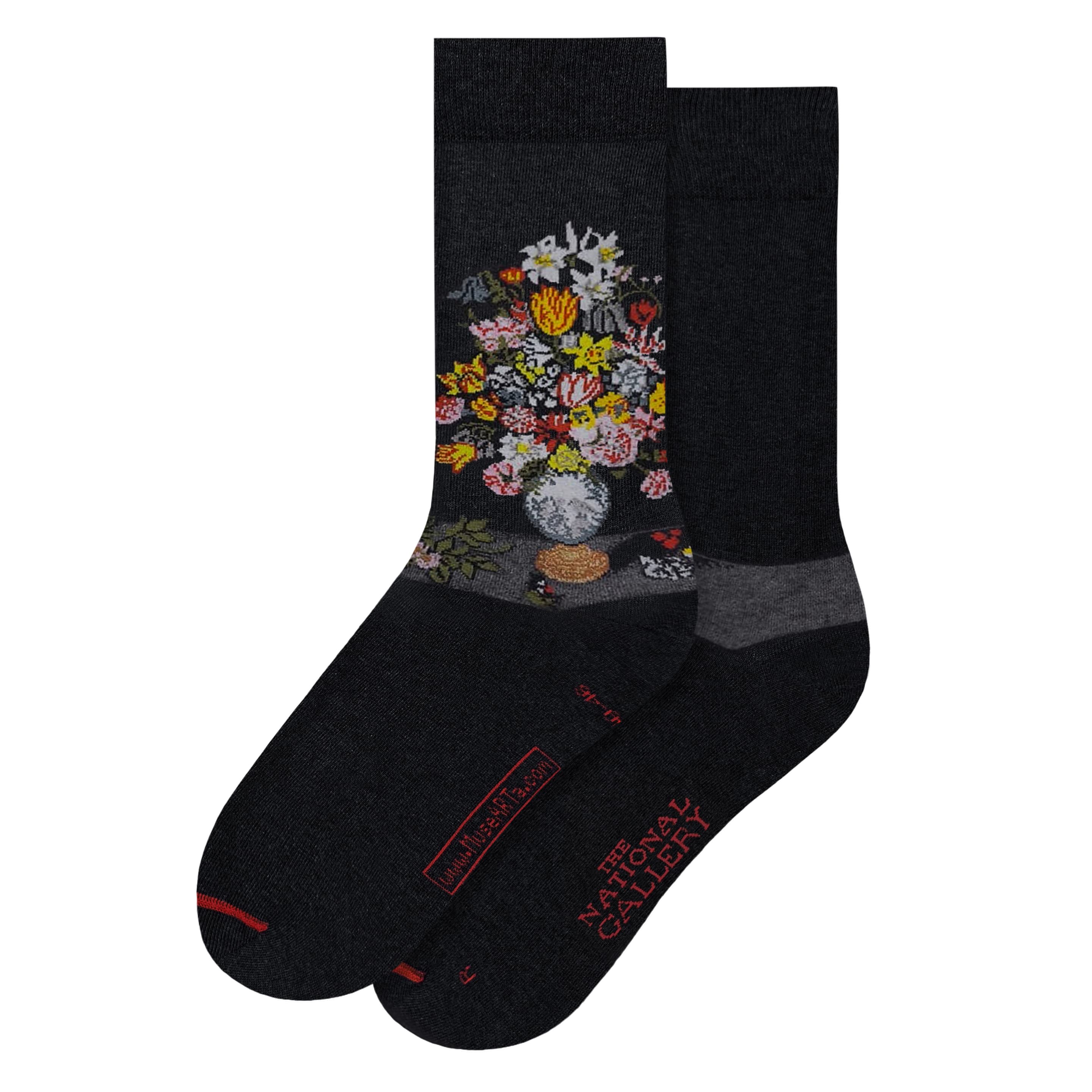 MuseARTa Unisex Socken Ambrosius Bosschaert the Elder - A Still Life of Flowers