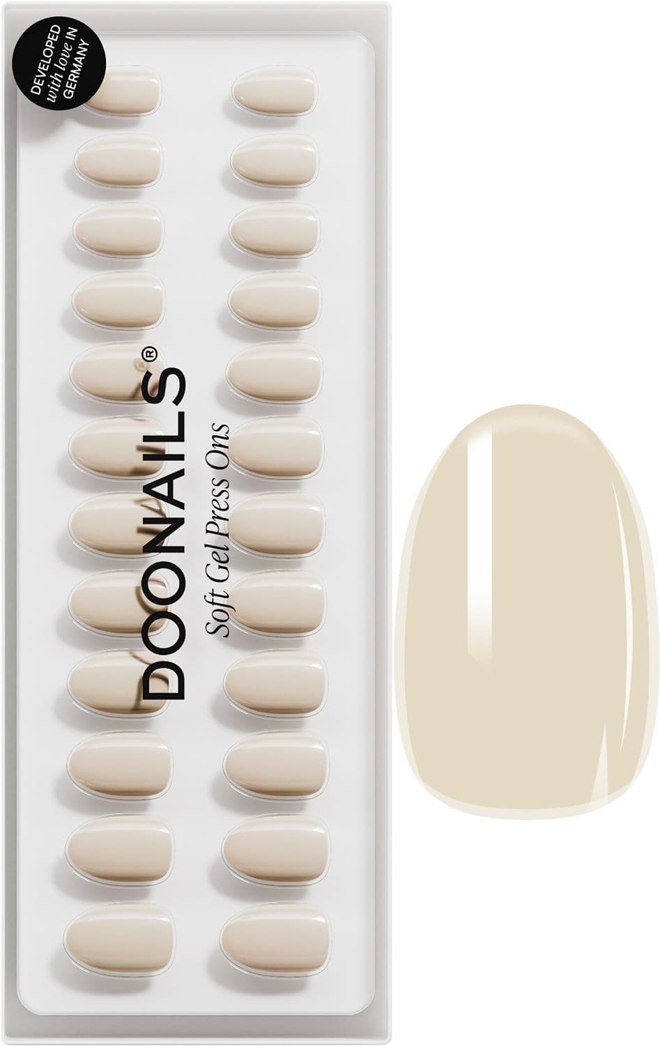 DOONAILS Soft Gel Press Ons Short Round Vanilla
