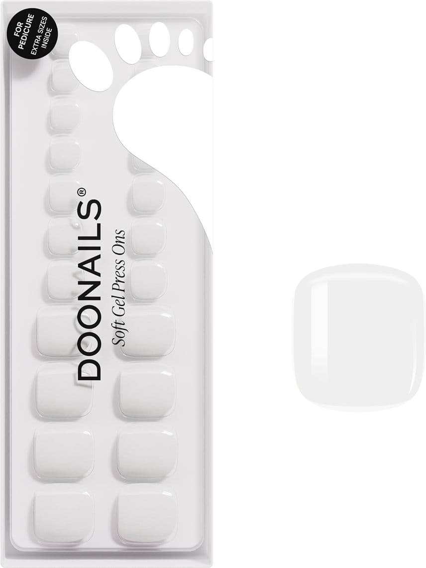 DOONAILS Soft Gel Press Ons Show White Pediküre 