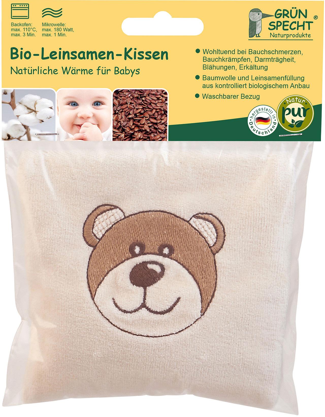 Produktbild Grünspecht Bio-Leinsamenkissen für Babys mit Bezug 2 von 13