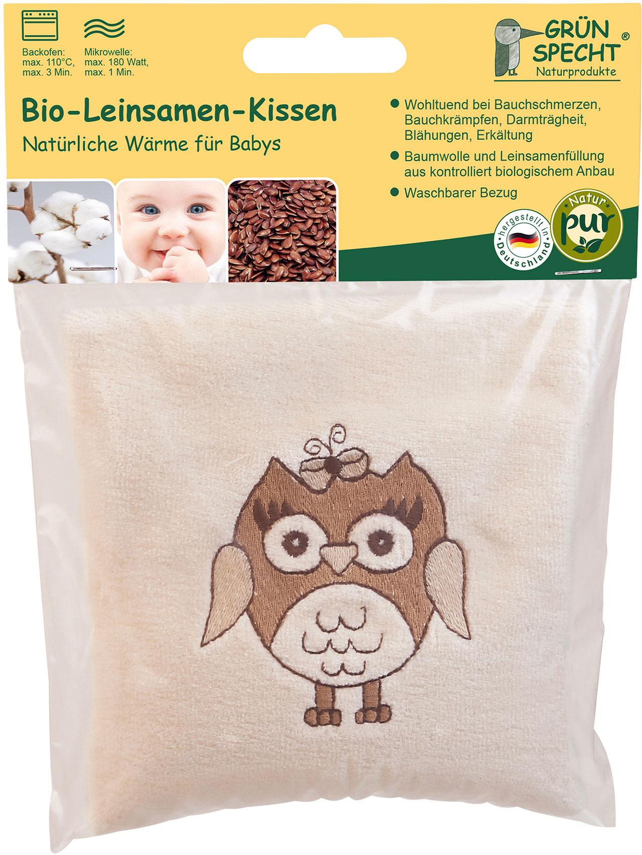 Produktbild Grünspecht Bio-Leinsamenkissen für Babys mit Bezug 3 von 13