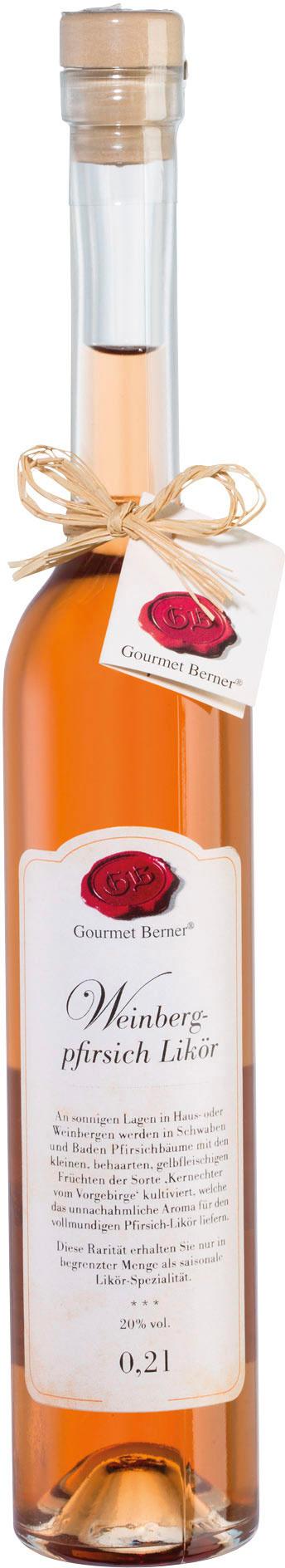 Gourmet Berner Weinbergpfirsichlikör