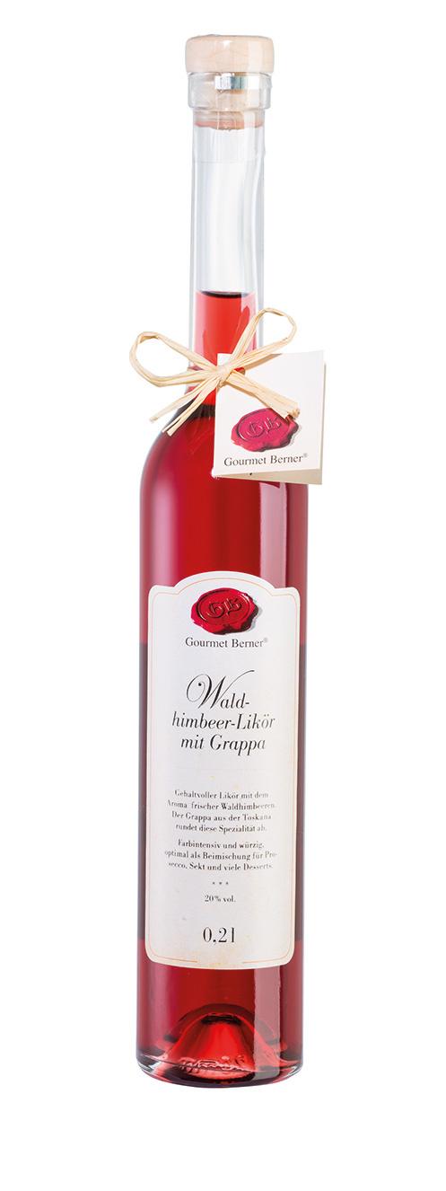 Gourmet Berner Waldhimbeer-Likör mit Grappa