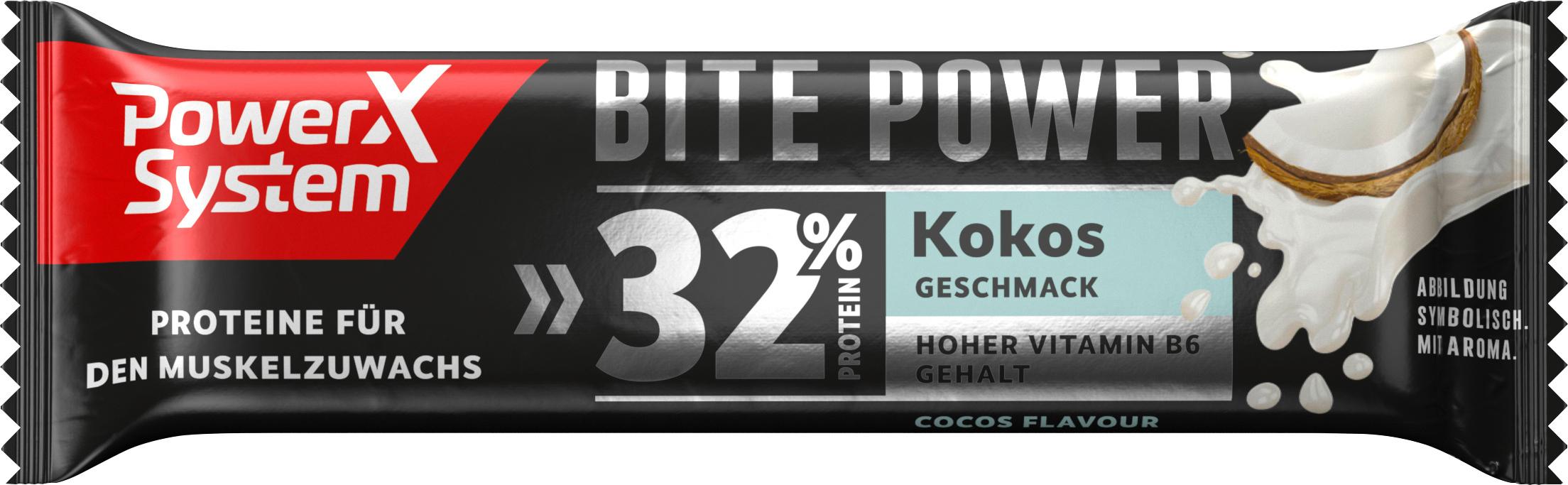 Power System Proteinriegel Bite Power Kokos
