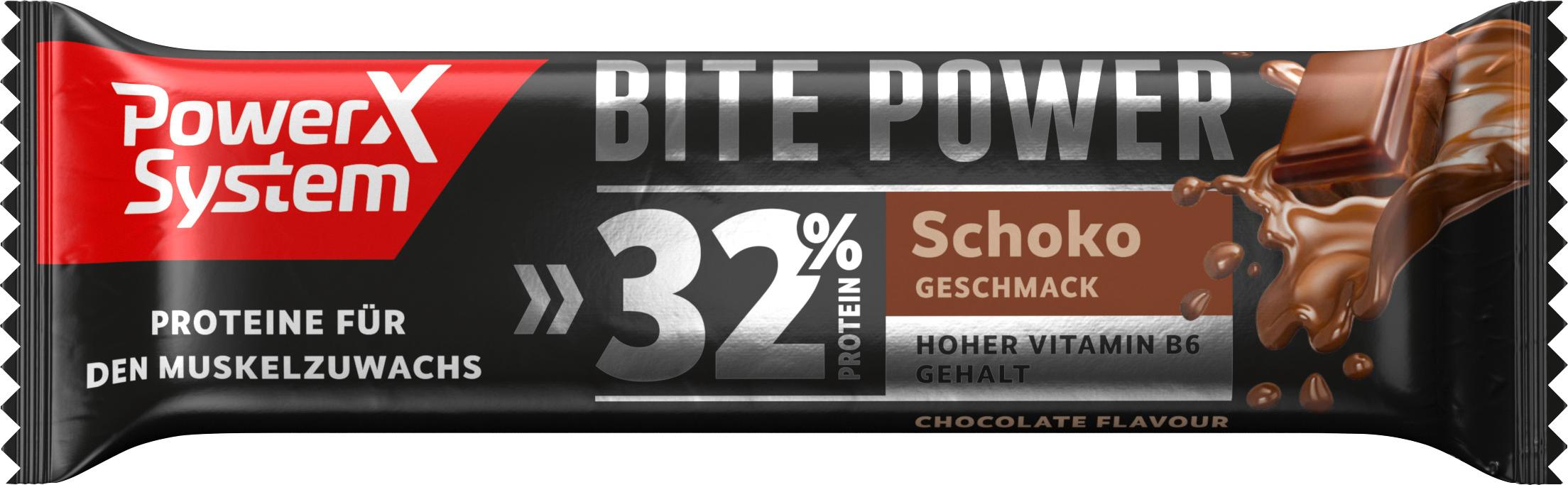 Power System Proteinriegel Bite Power Schoko