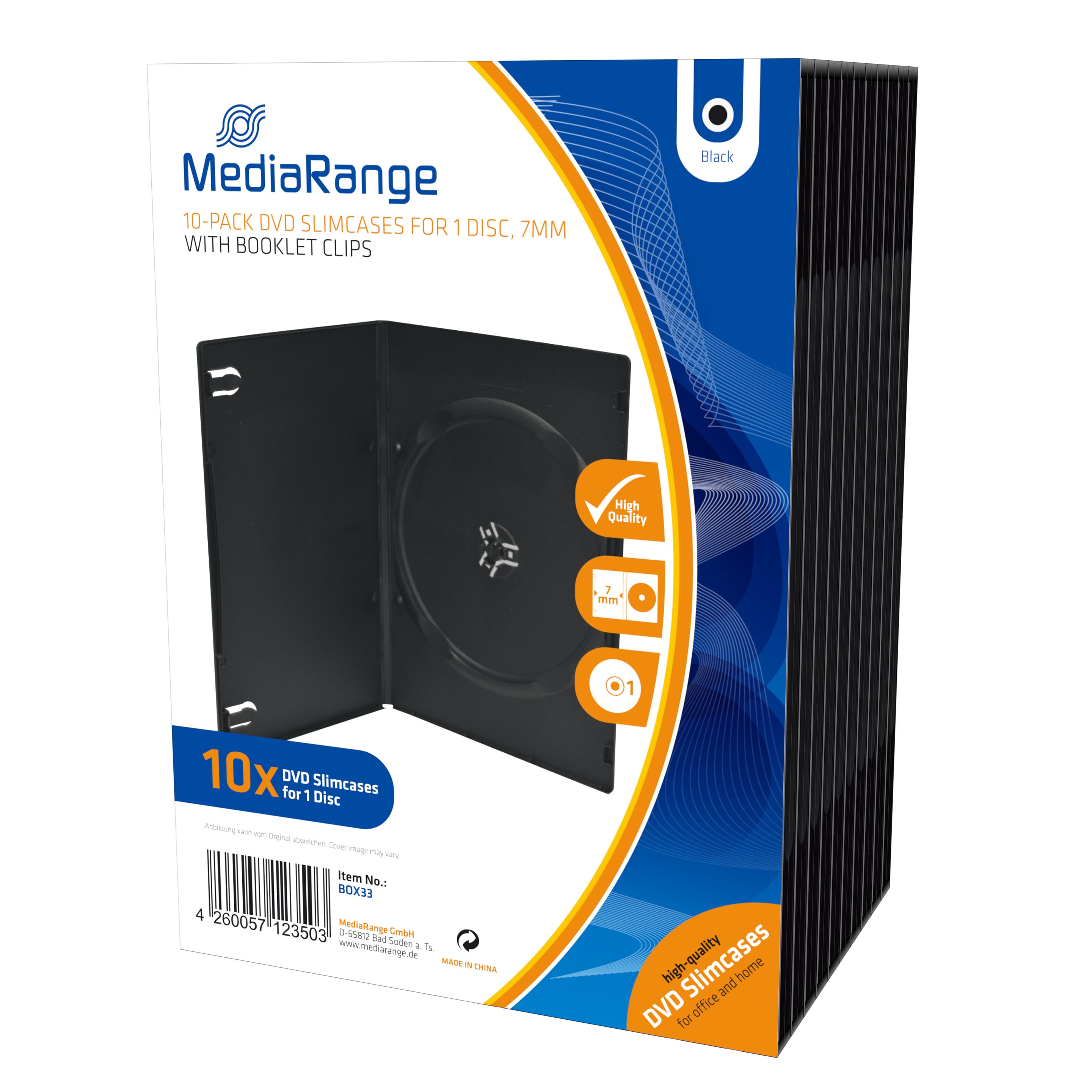 DVD Leerhülle Slim 10er Pack schwarz