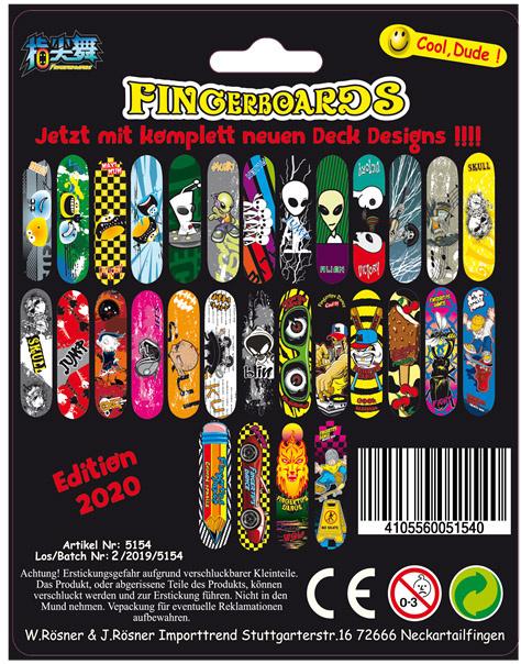 Produktbild FINGERSKATEBOARD 6-F-SORT ROESNER 5154, sortiert 2 von 3