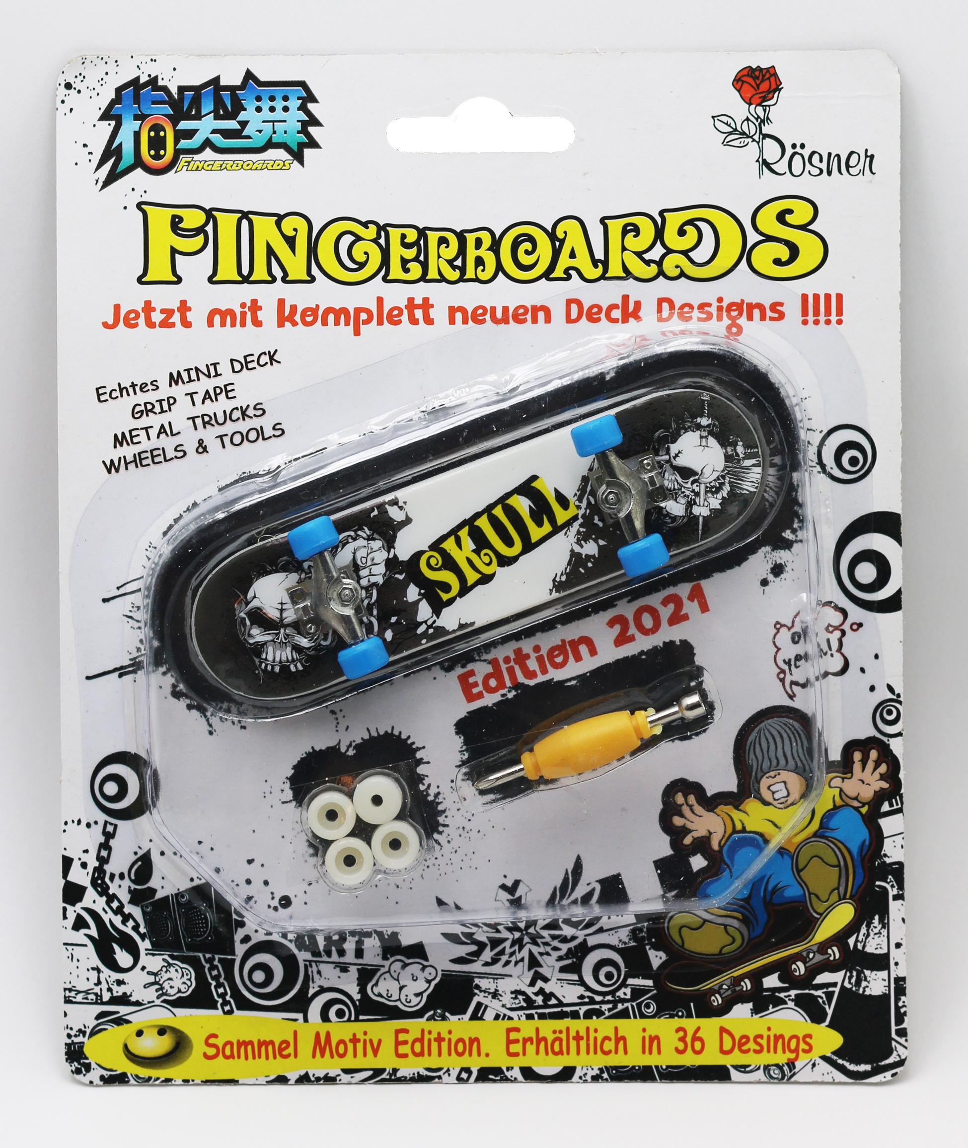 FINGERSKATEBOARD 6-F-SORT ROESNER 5154, sortiert