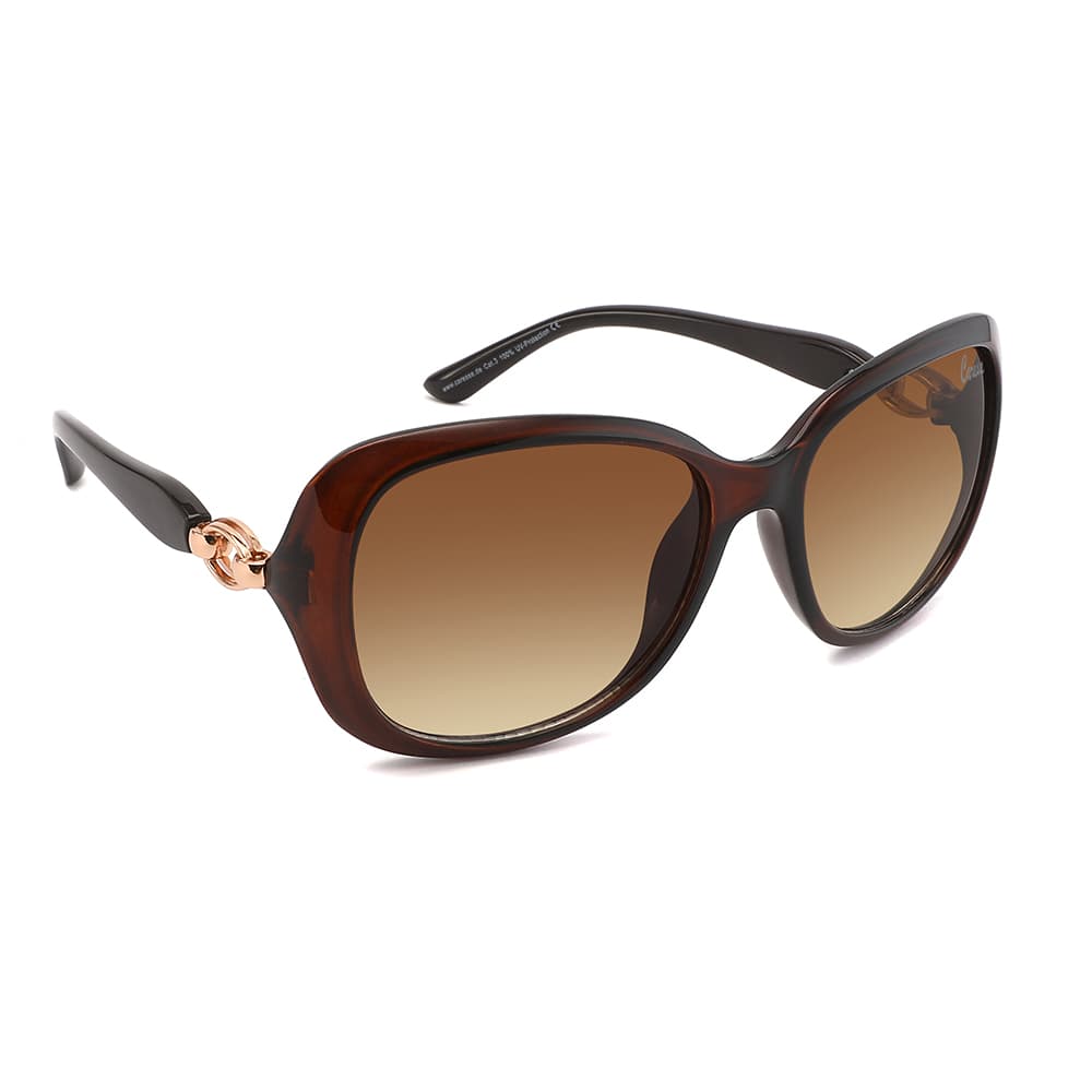 Caresse Brillenmode Sonnenbrille Darkbrown/Gold
