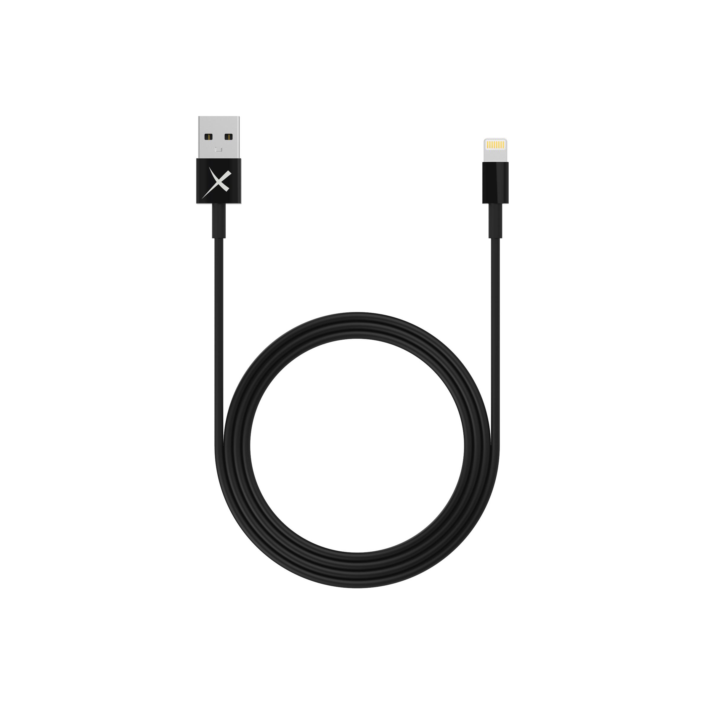 Xlayer Kabel Colour Line Lightning Lade/Sync-Kabel 1m Black