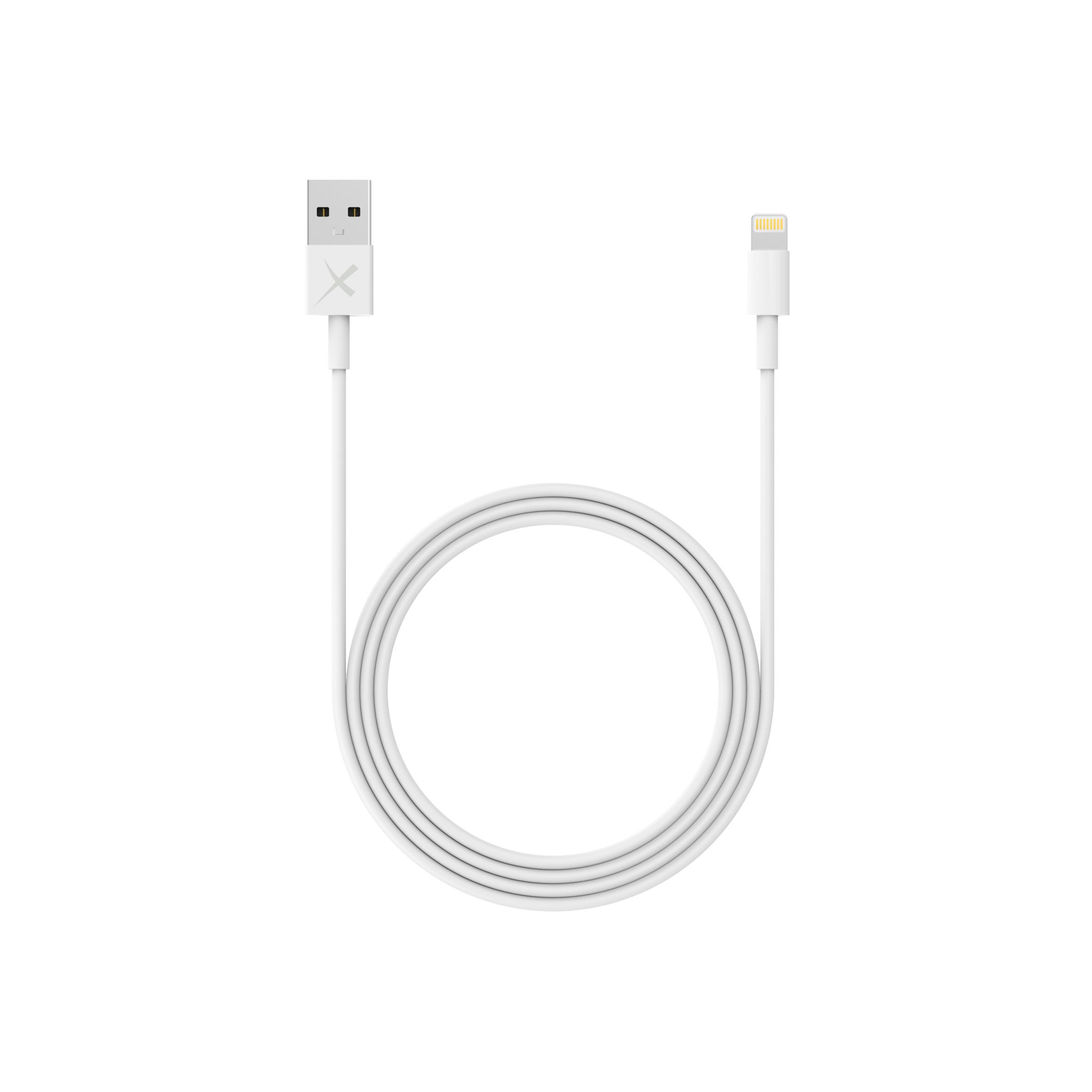 Xlayer Kabel Colour Line Lightning Lade/Sync-Kabel 1m White