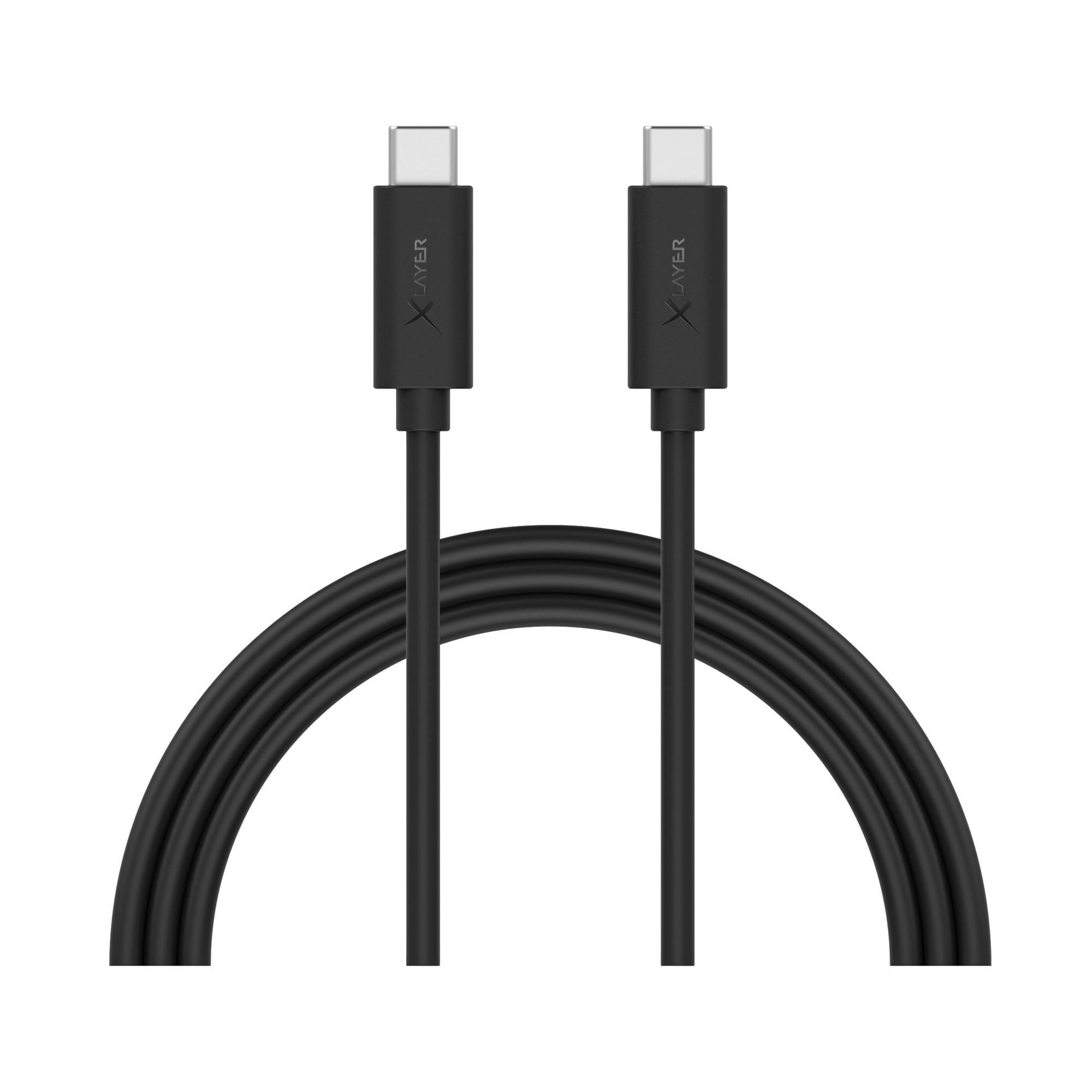 Xlayer Kabel PREMIUM Typ C (USB-C) to Type C USB 3.1 Black 1.20m