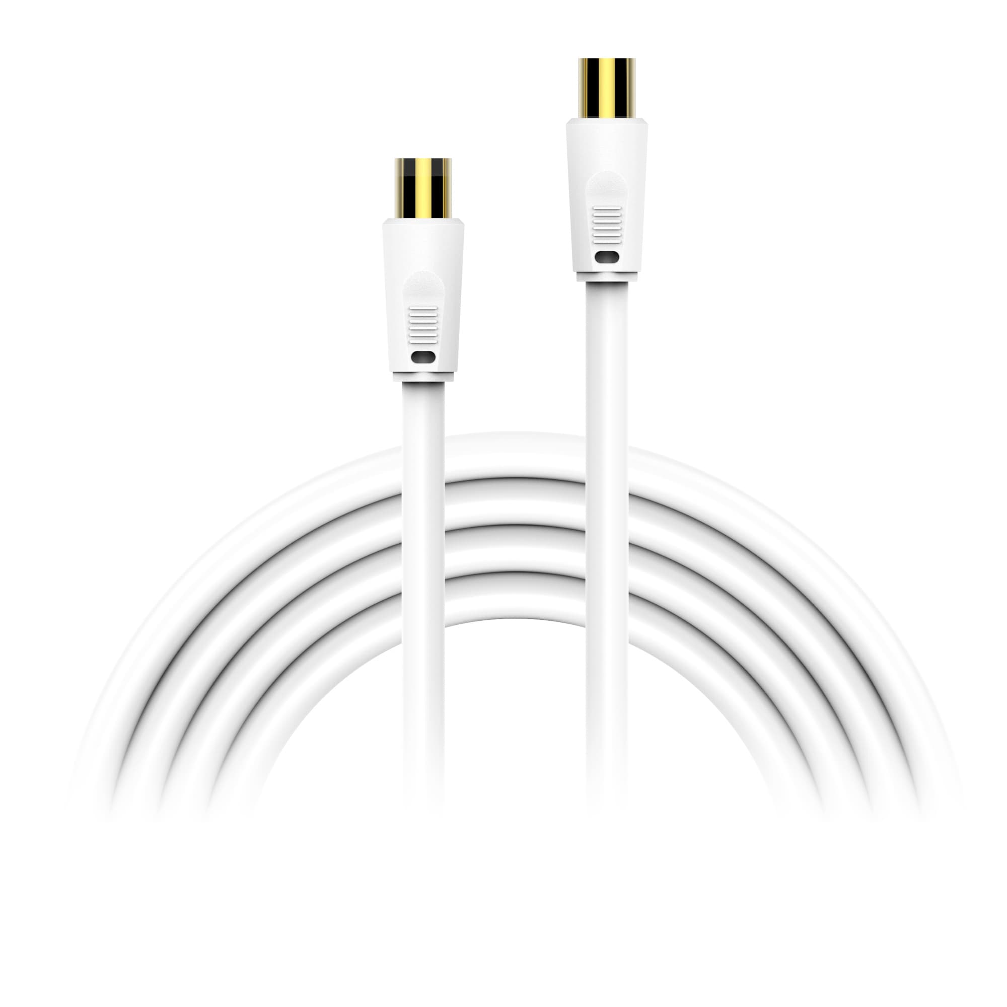 Xlayer Kabel Antenne AV TV Verbindungskabel Gold Plated 3,0m White