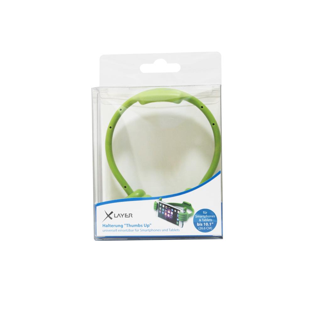 Produktbild Xlayer Halterung Colour Line Thumbs Up Halterung Green 2 von 2