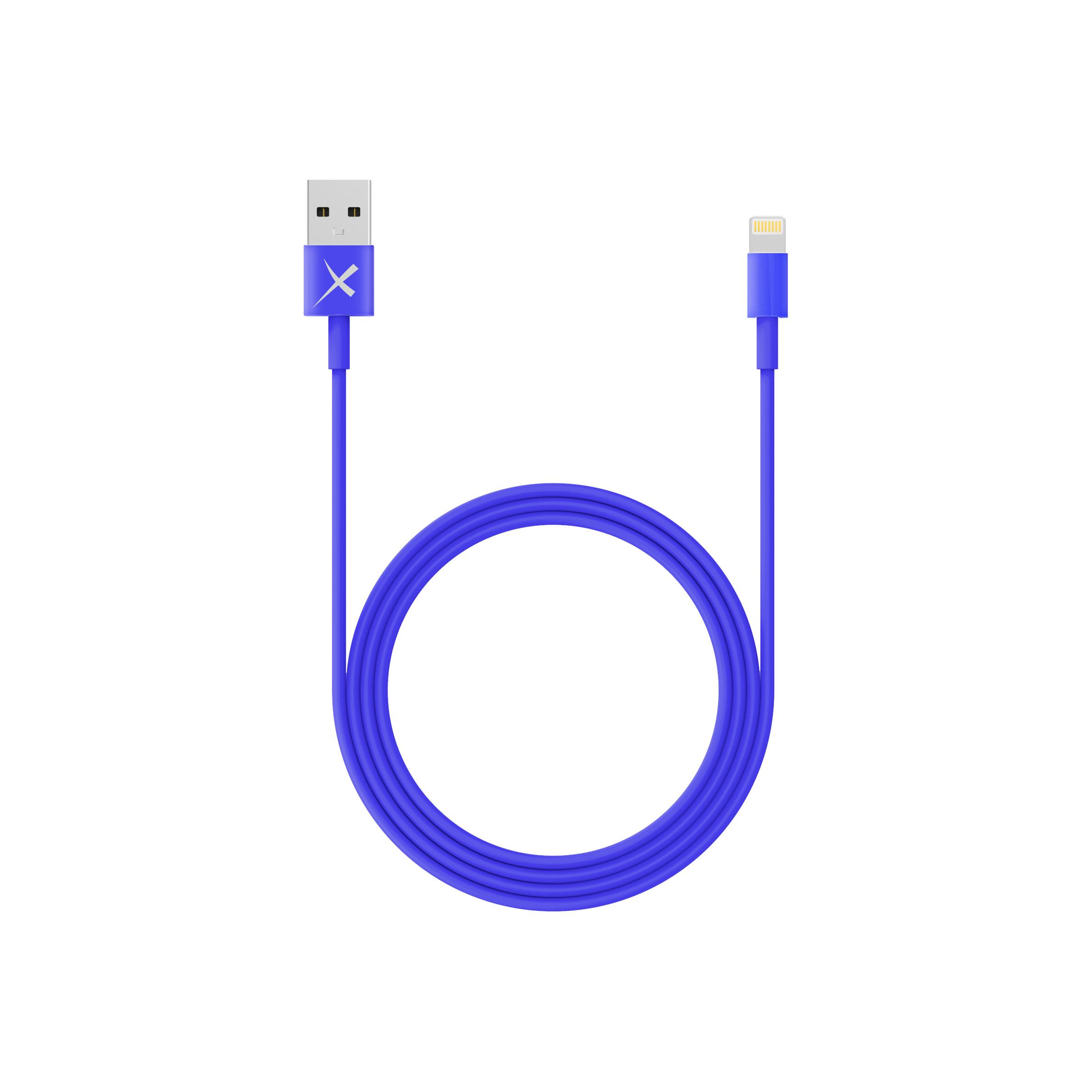 Xlayer Kabel Colour Line Lightning Lade/Sync-Kabel 1m Blue