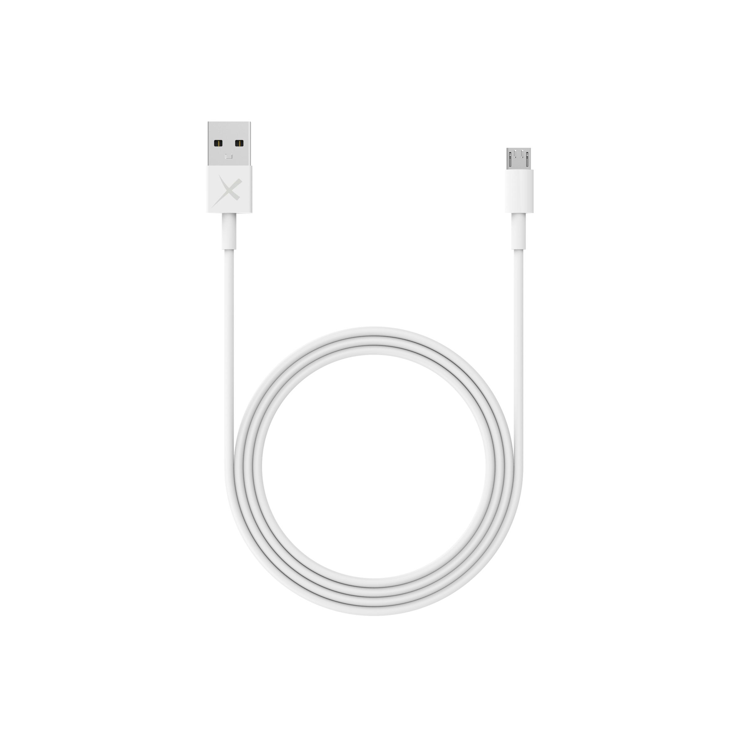 Xlayer Kabel Colour Line Micro USB to USB 1m White