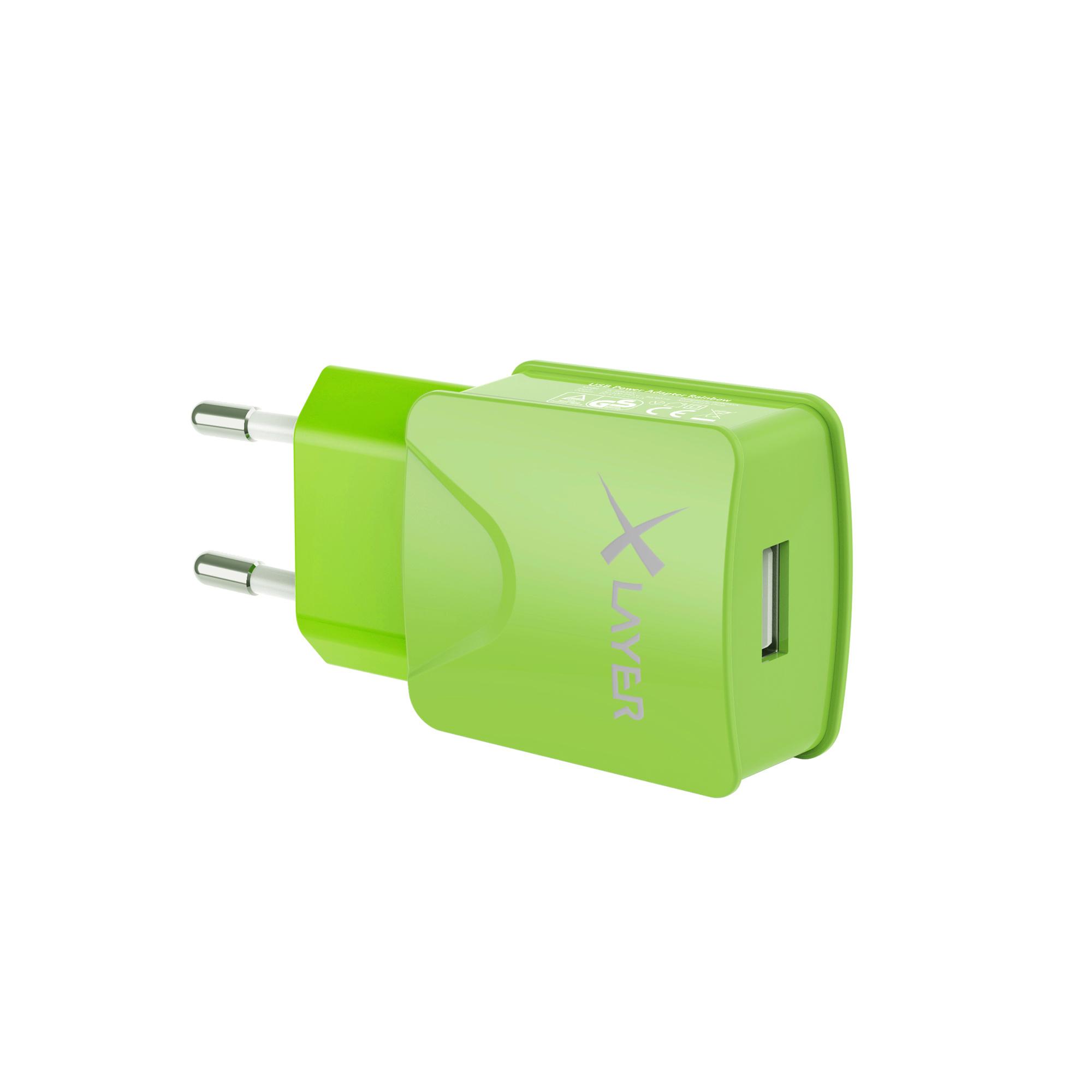 Produktbild Xlayer Ladegerät Colour Line USB Netzteil 2.1A Green 2 von 2