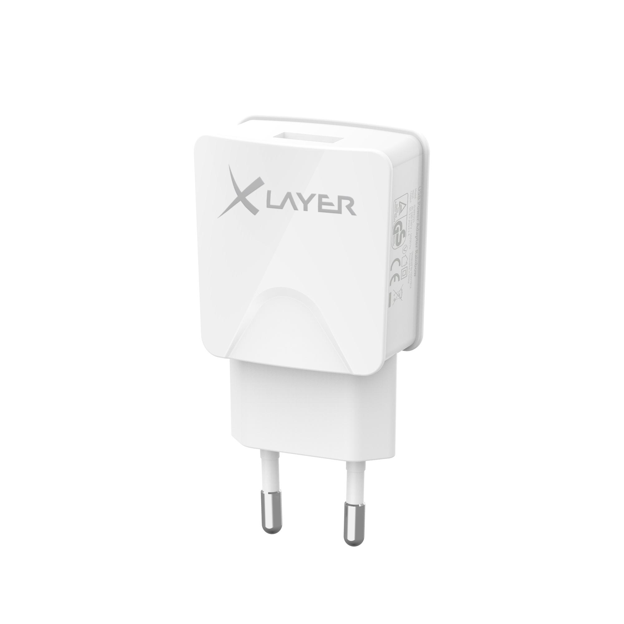 Xlayer Ladegerät Colour Line USB Netzteil 2.1A White