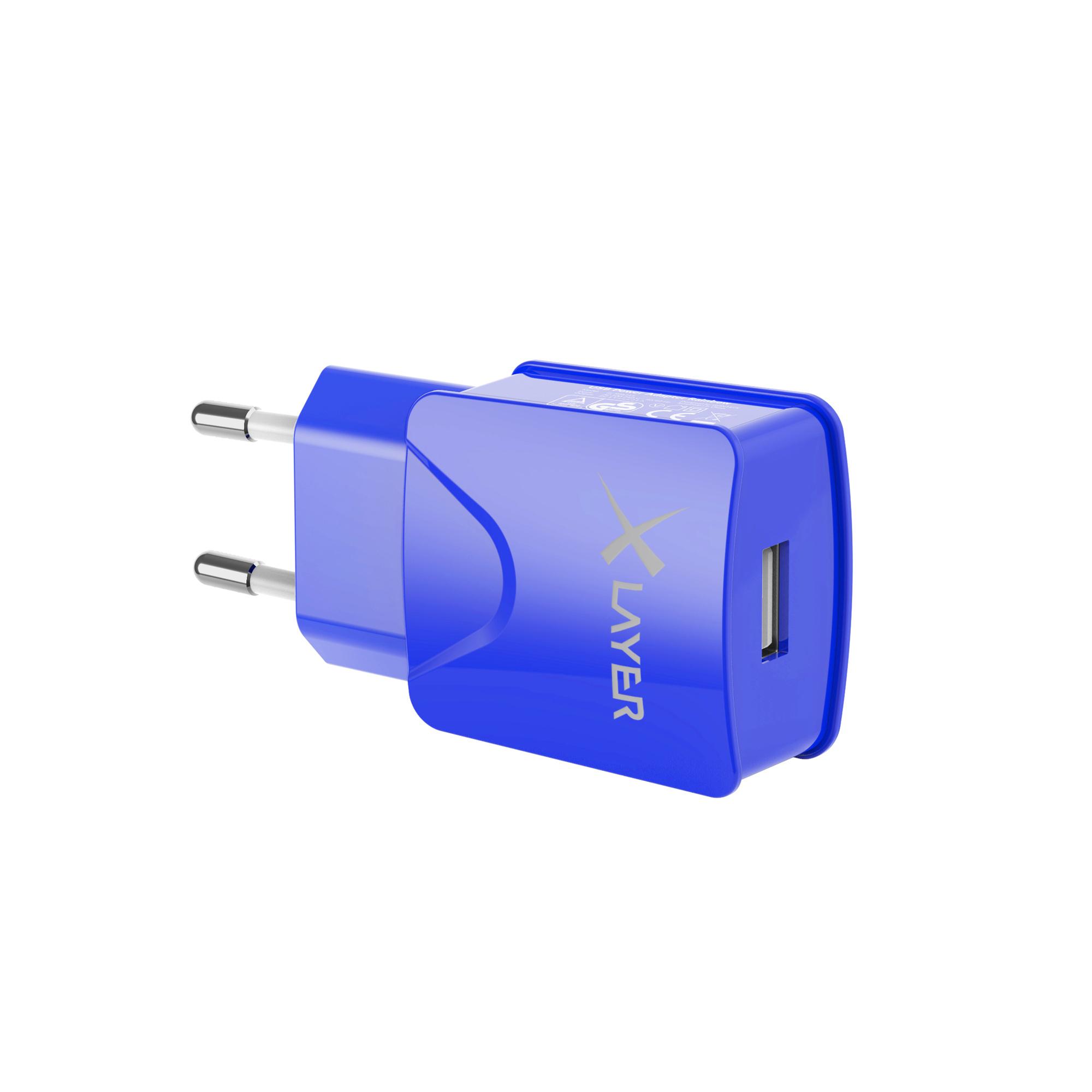 Produktbild Xlayer Ladegerät Colour Line USB Netzteil 2.1A Blue 2 von 3