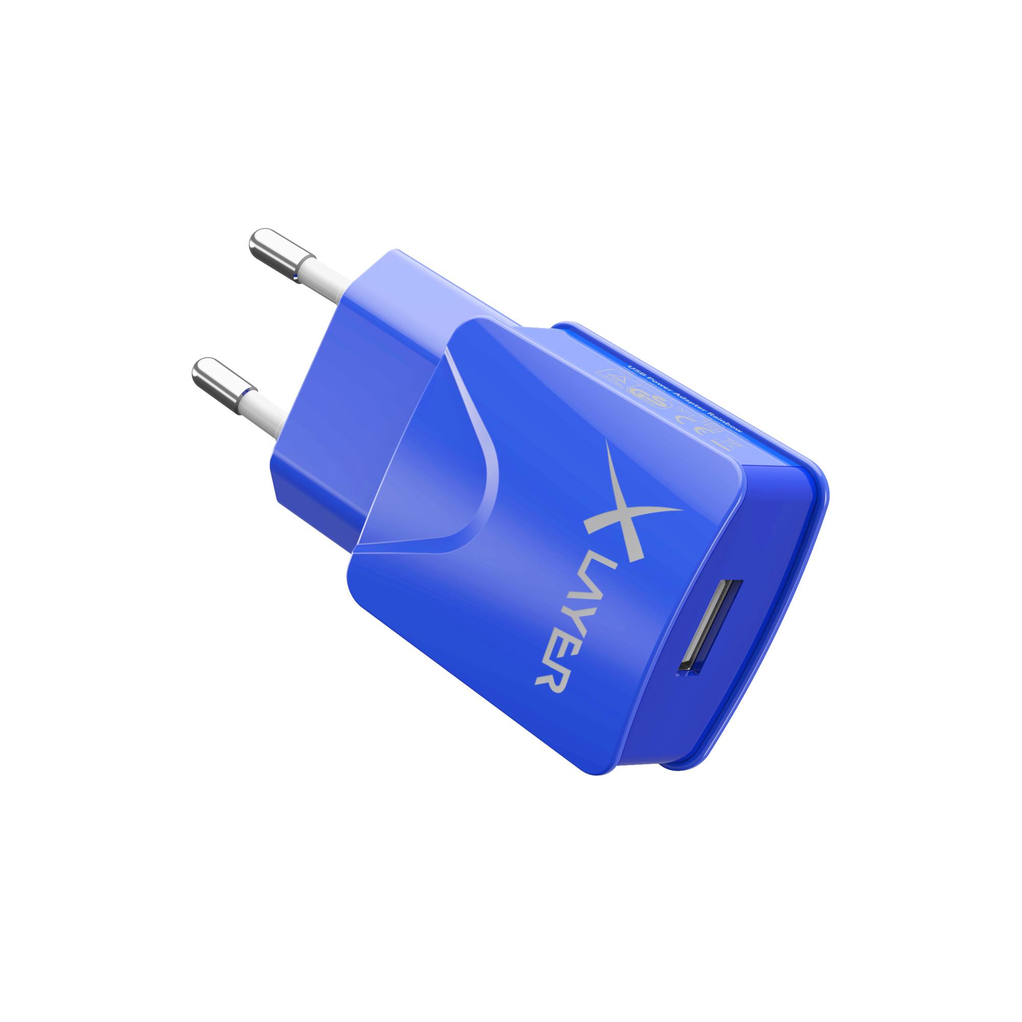 Produktbild Xlayer Ladegerät Colour Line USB Netzteil 2.1A Blue 3 von 3