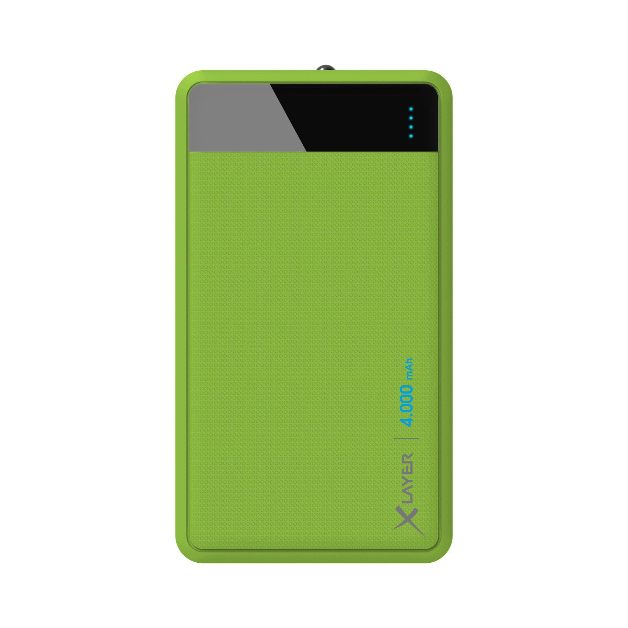 Xlayer Zusatzakku Powerbank Colour Line Green 4.000mAh