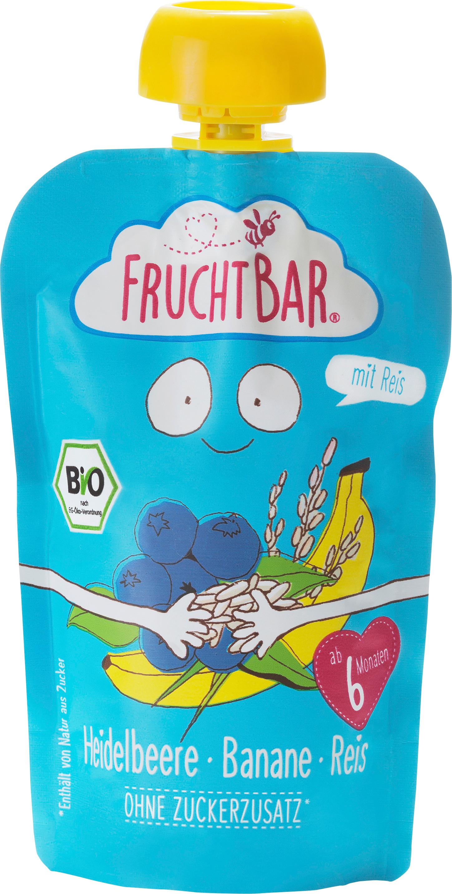 FruchtBar Quetschie Heidelbeere Banane Reis