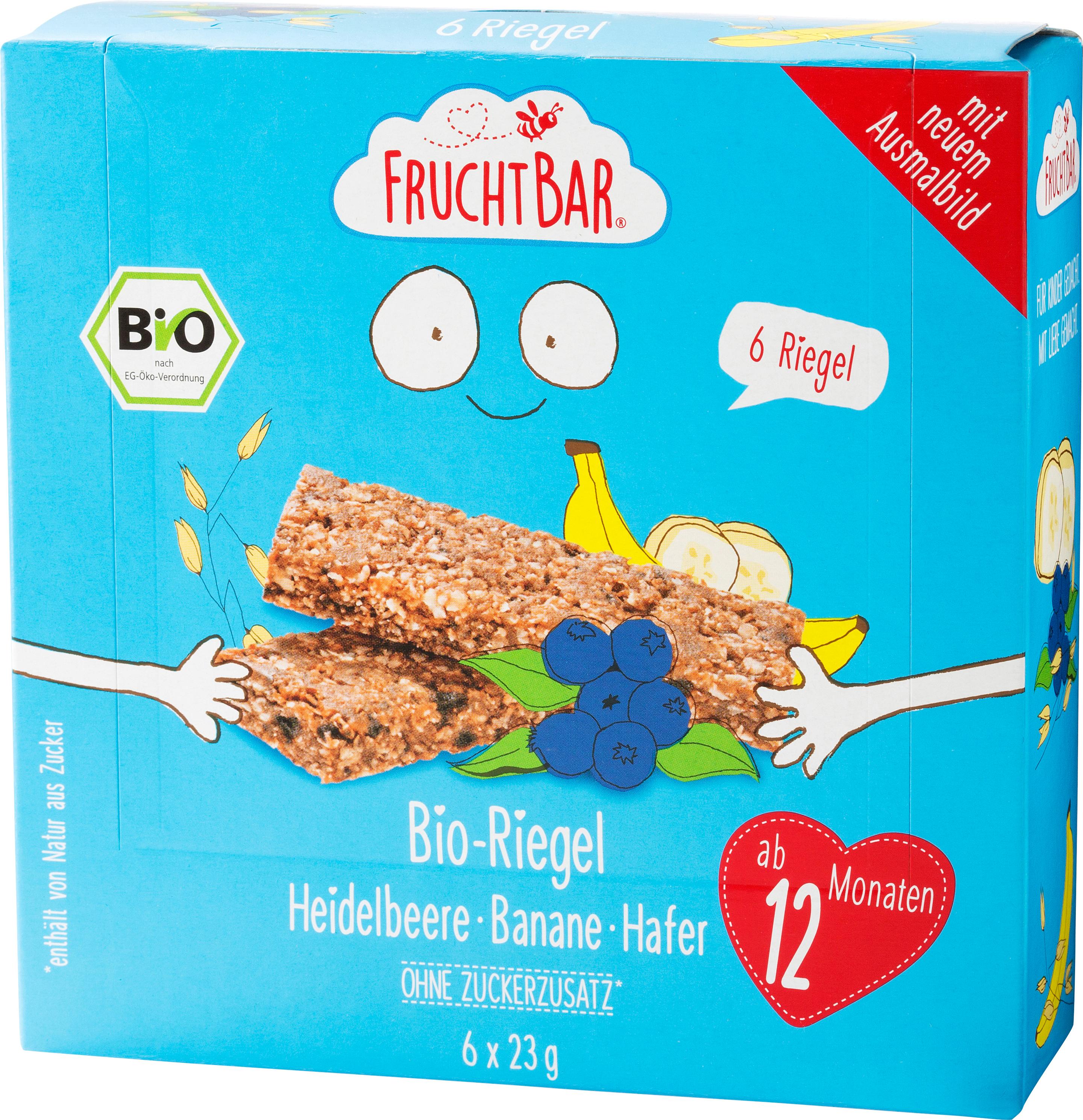 FruchtBar Riegel Heidelbeere Banane Hafer