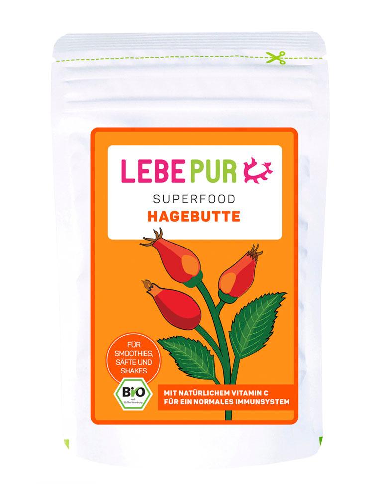 LEBEPUR Superfood Pulver Hagebutte Bio