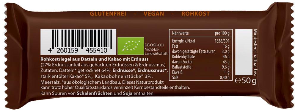 Produktbild LEBEPUR Bio-Riegel Cacao Peanut Chunk 2 von 2