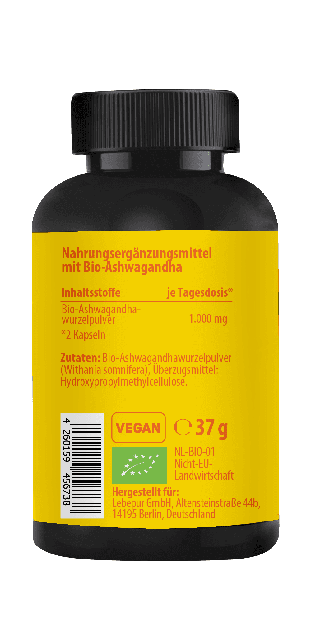 Produktbild LEBEPUR Bio Ashwagandha Kapseln 2 von 2