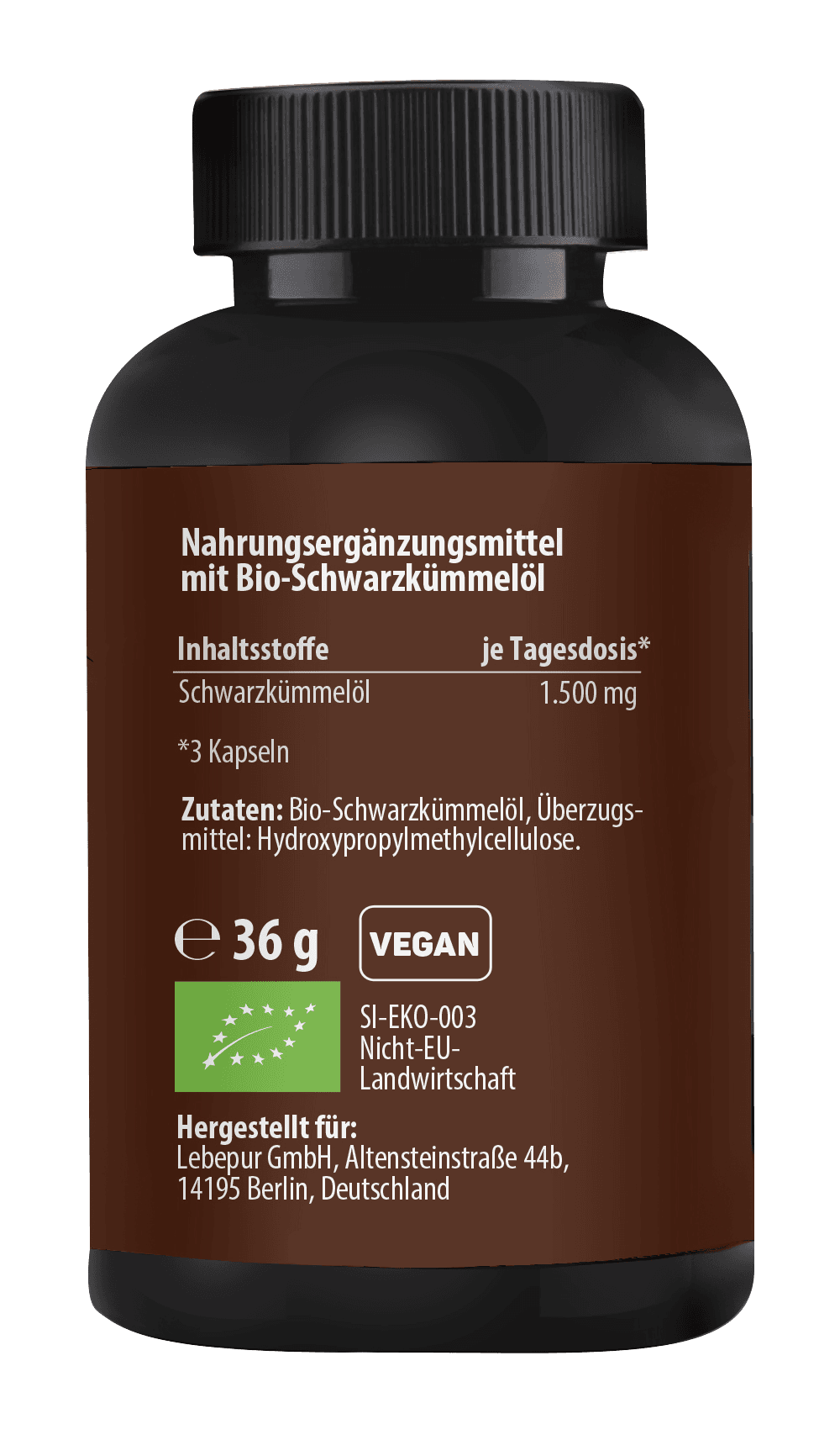 Produktbild LEBEPUR Bio Schwarzkümmelöl Kapseln 2 von 2