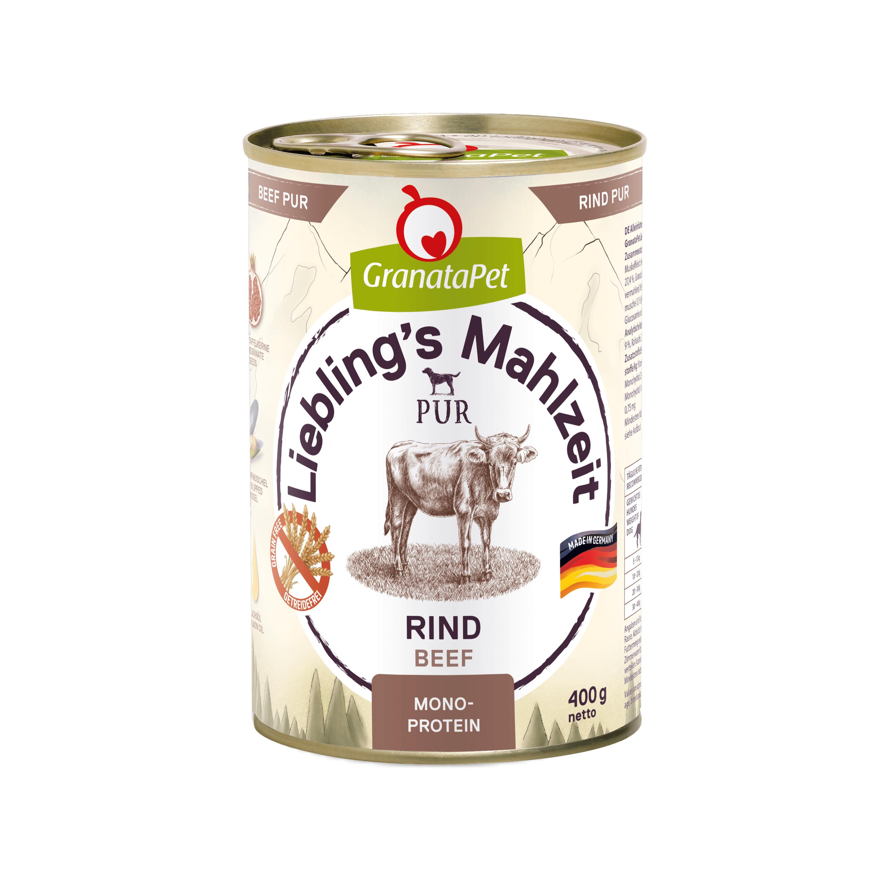 GranataPet Hundenassfutter Liebling´s Mahlzeit Rind PUR