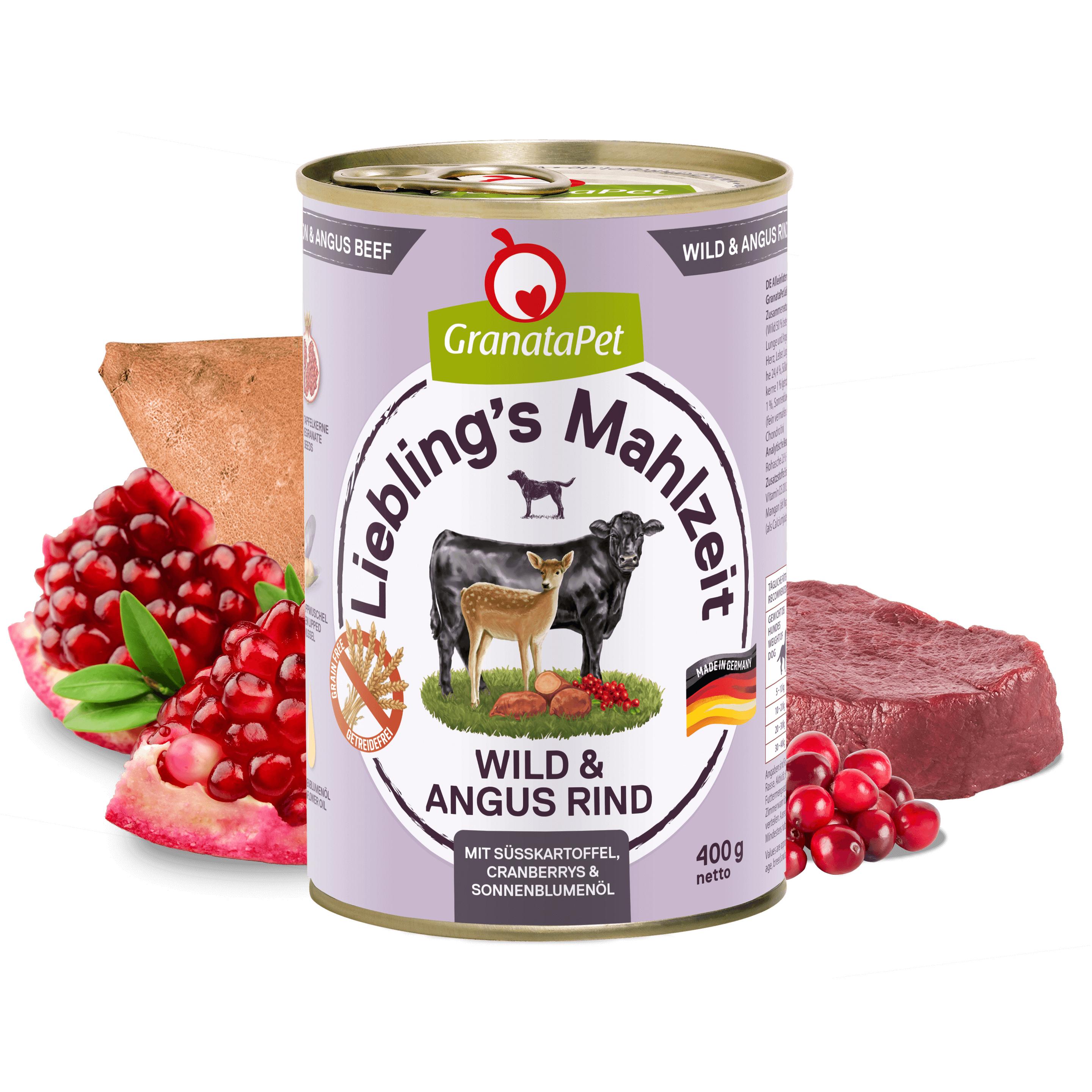 Produktbild GranataPet Hundenassfutter Liebling´s Mahlzeit Wild+Angus Rind 2 von 2