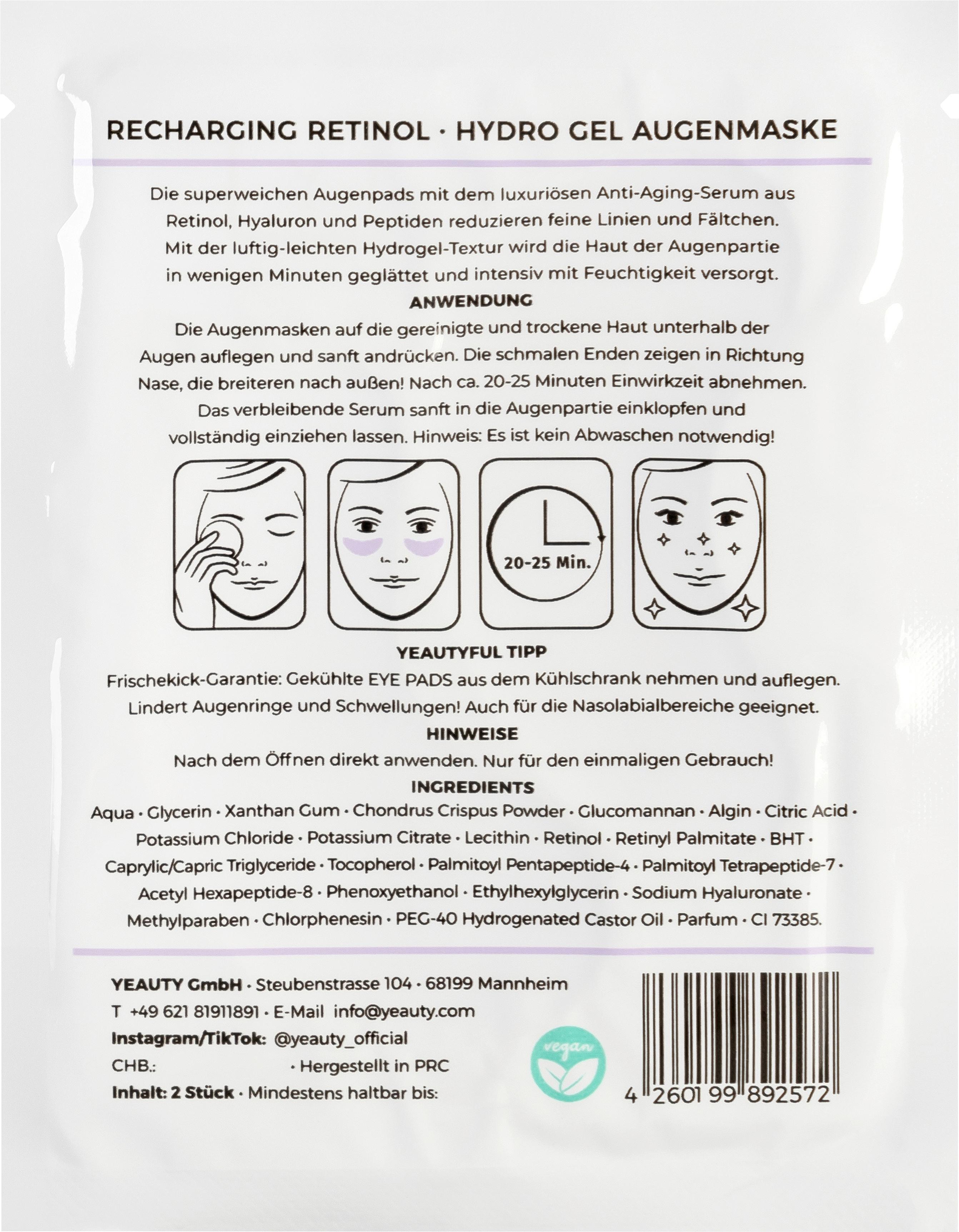 Produktbild YEAUTY Luxurious Lift Eye Pad Mask 2 von 6
