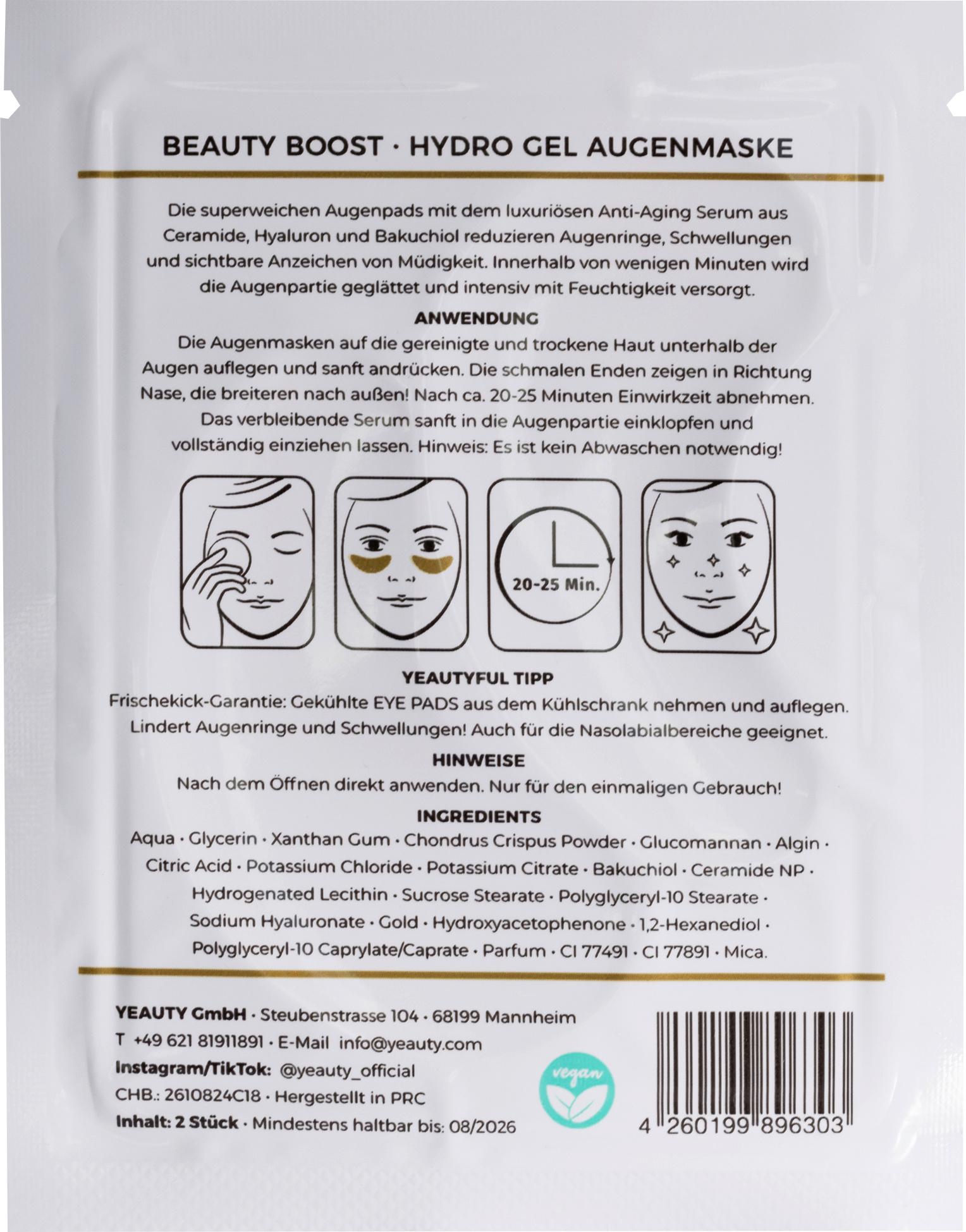 Produktbild YEAUTY Beauty Boost Eye Pad Mask 2 von 2