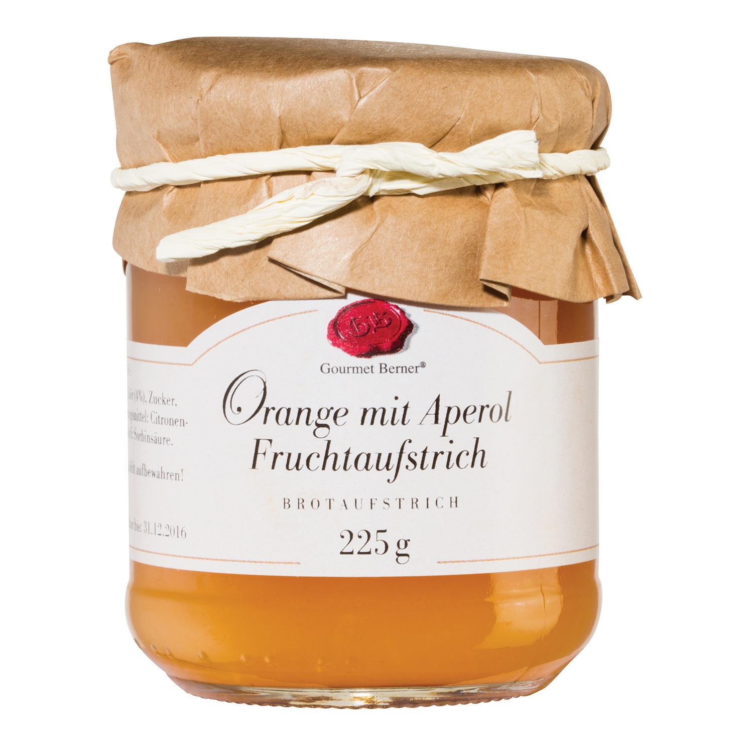 Gourmet Berner Fruchtaufstrich Orange mit Aperol