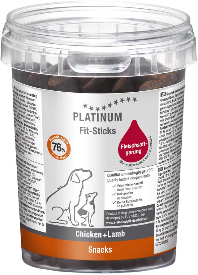 PLATINUM Hundesnack Fit-Sticks Chicken + Lamb