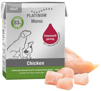 PLATINUM Hundenassfutter Menu Chicken