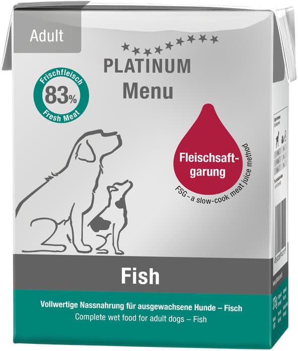 PLATINUM Hundenassfutter Menu Fish