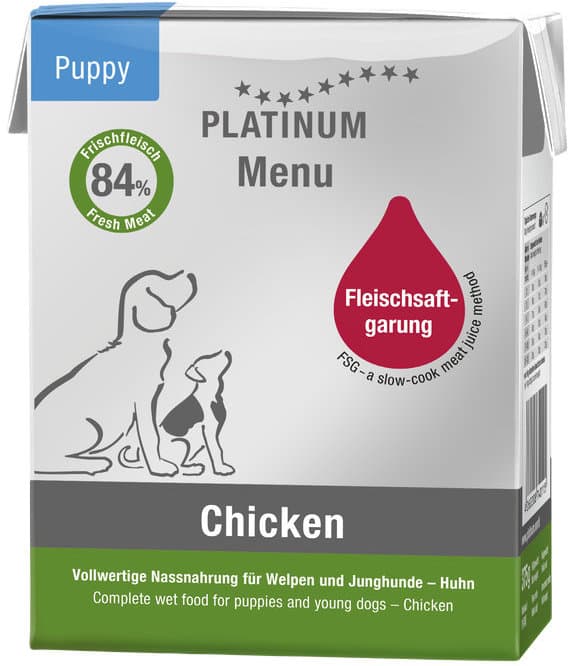 PLATINUM Hundenassfutter Menu Puppy Chicken