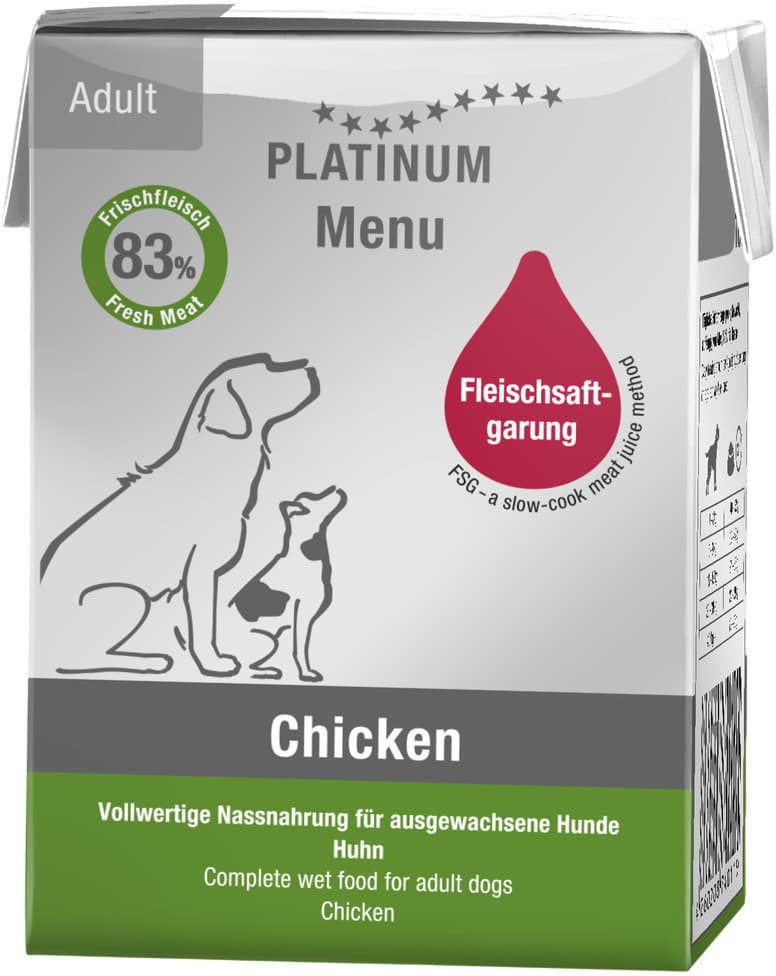 PLATINUM Hundenassfutter Menu Chicken