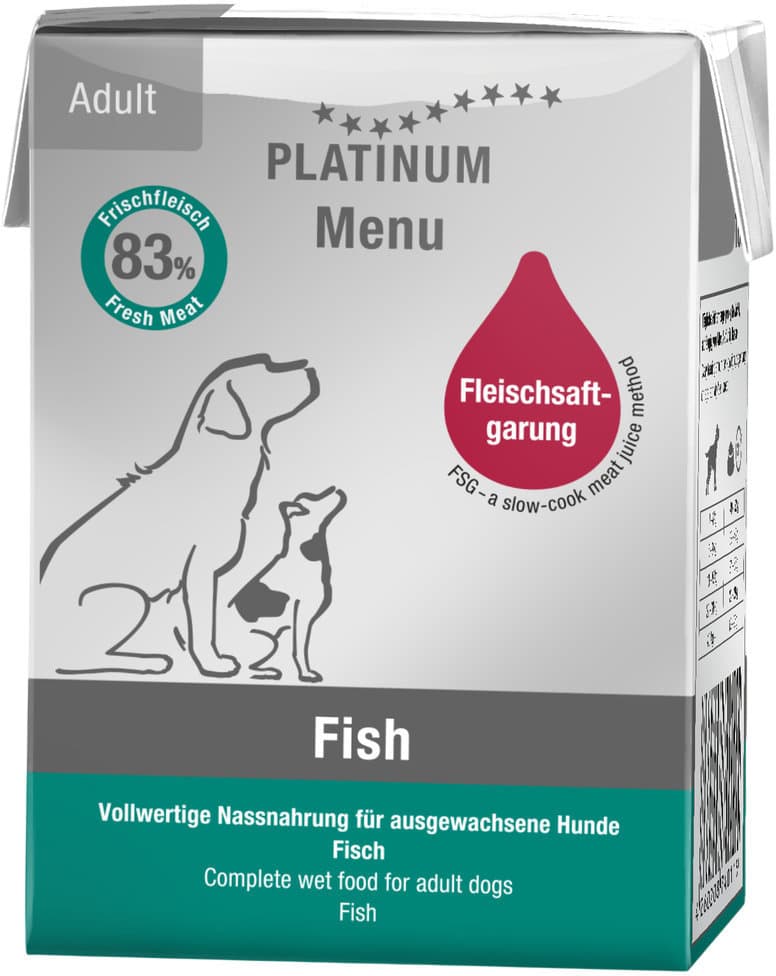 PLATINUM Hundenassfutter Menu Fish