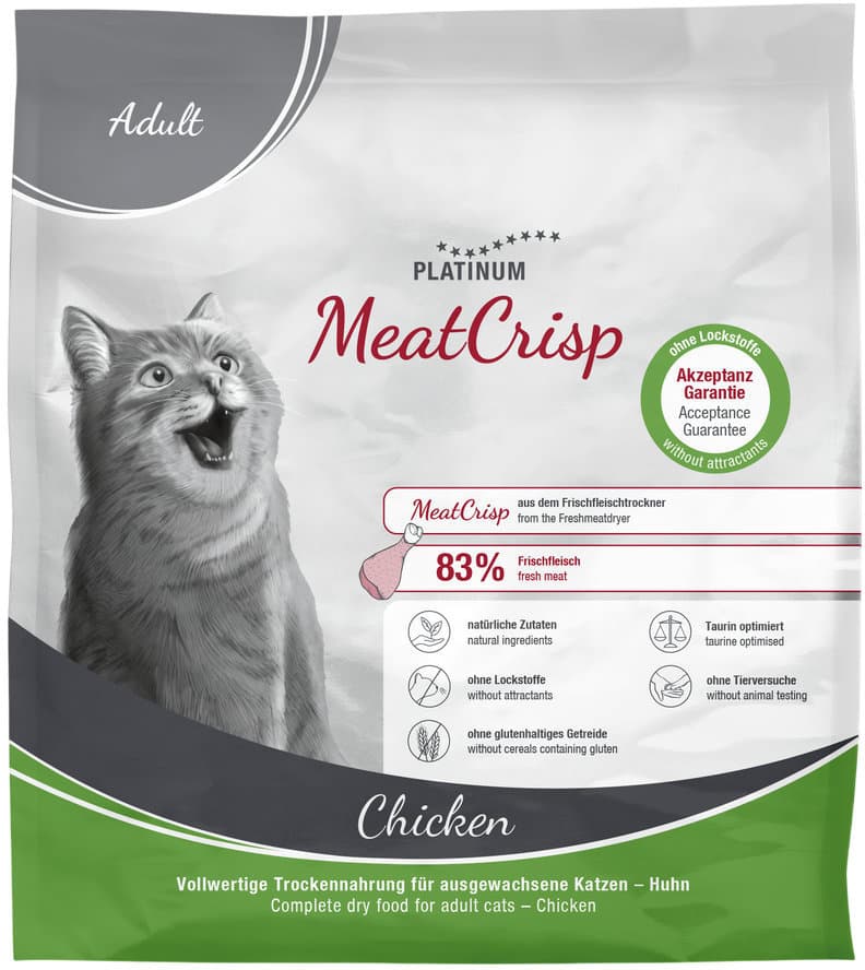 PLATINUM Katzentrockenfutter MeatCrisp Chicken