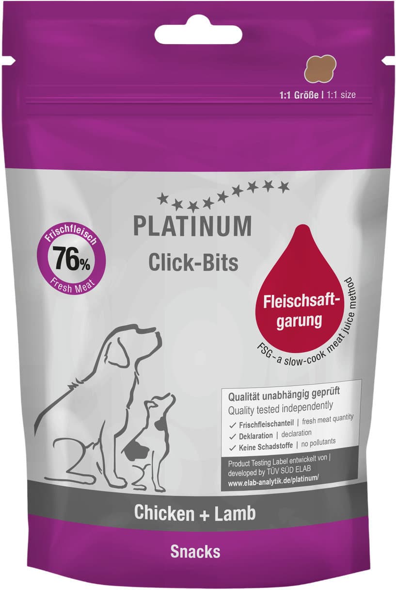 PLATINUM Hundesnack Click-Bits Chicken + Lamb